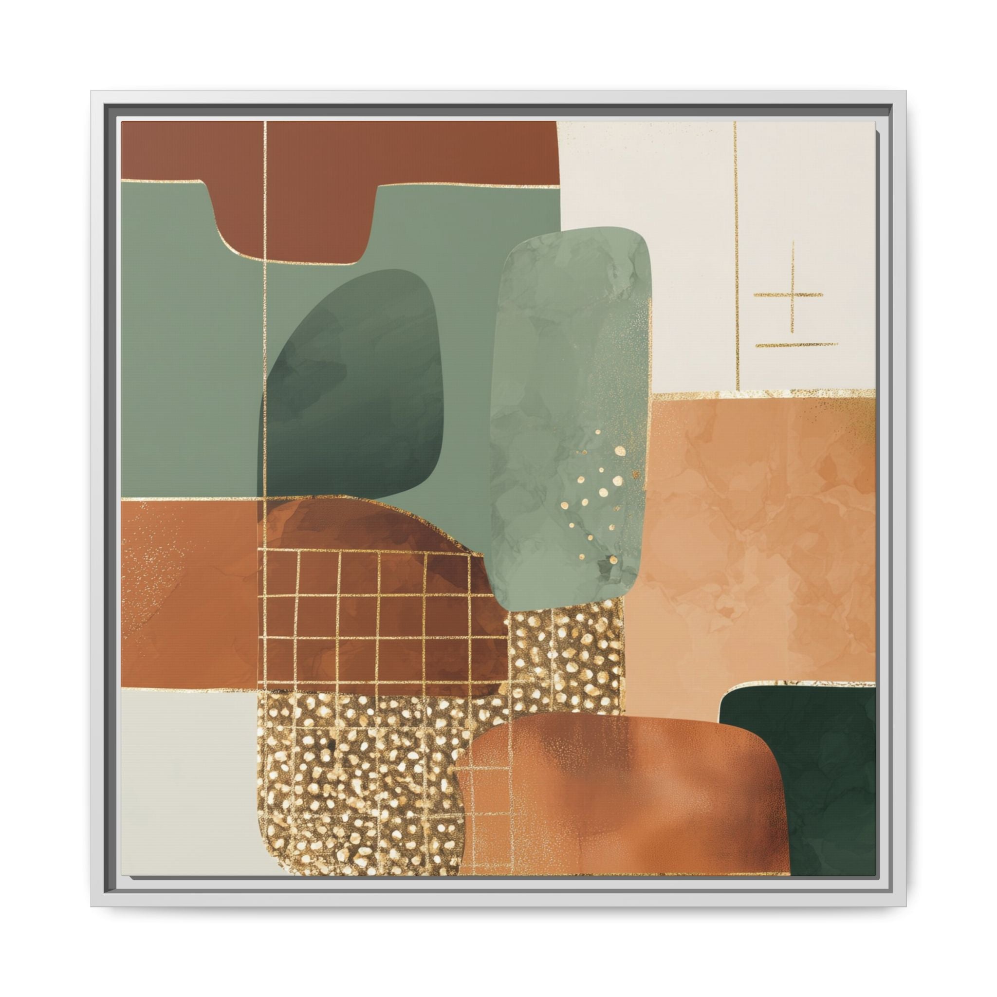 Geometric Harmony: Abstract Minimalist Art, Mid-Century Modern Design, Organic Shapes Composition   |   Custom Orders Accepted