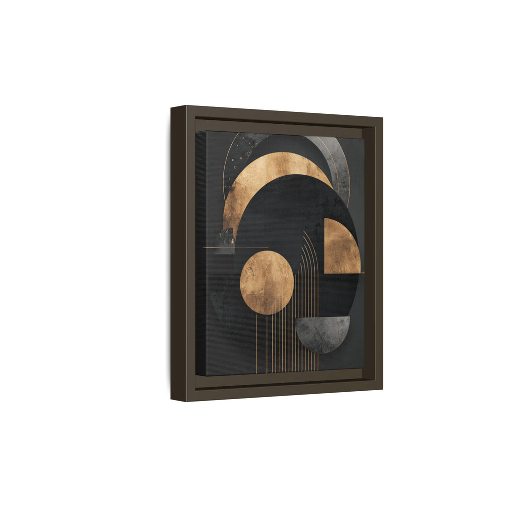 Geometric Resonance: Abstract Gold and Black Design, Minimalist Architectural Art, Modern Metallic Composition   |   Custom Orders Accepted