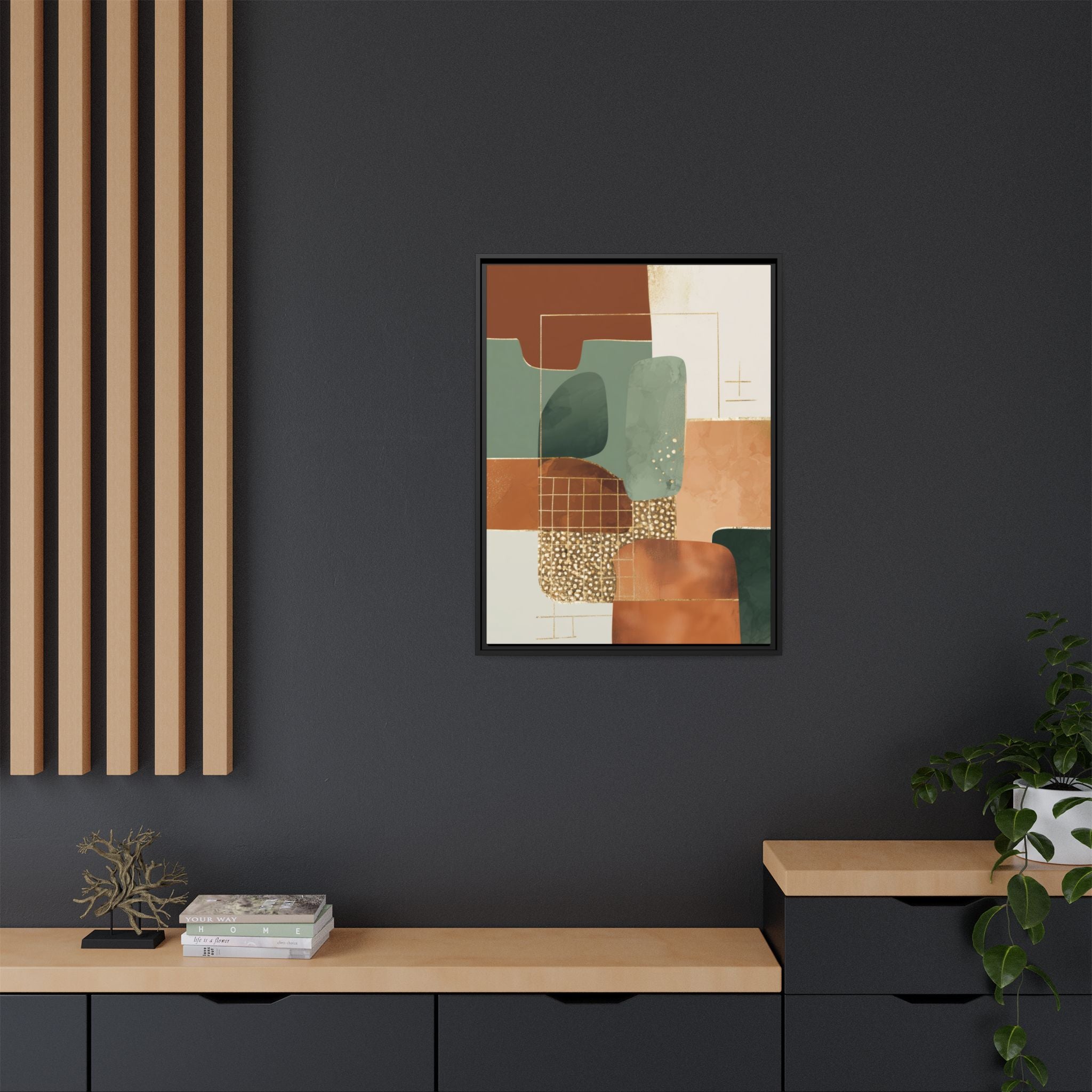 Geometric Harmony: Abstract Minimalist Art, Mid-Century Modern Design, Organic Shapes Composition   |   Custom Orders Accepted