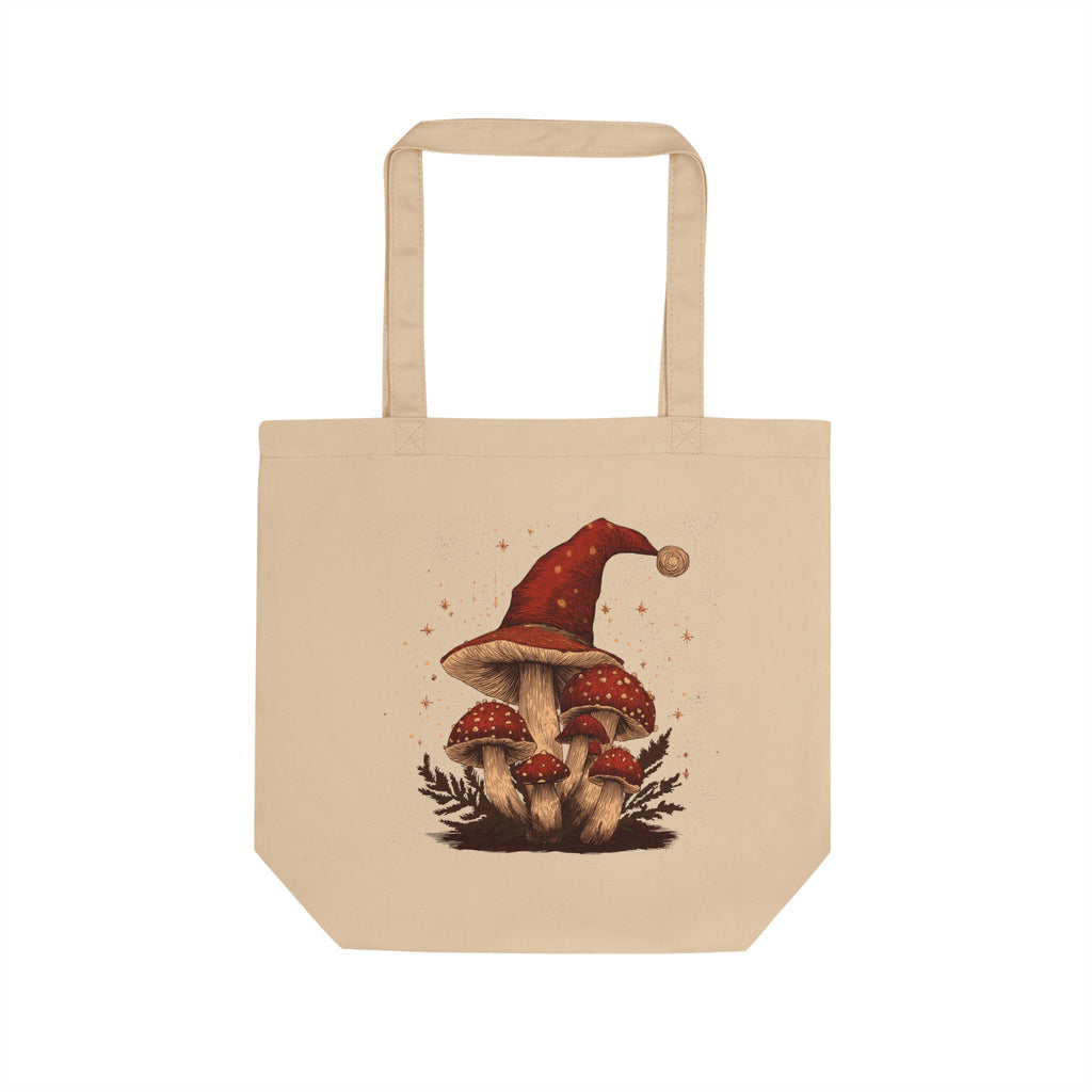 Whimsical Mushroom Christmas Eco Tote Bag   | Magic Mushroom Gift , Gift for Stoners