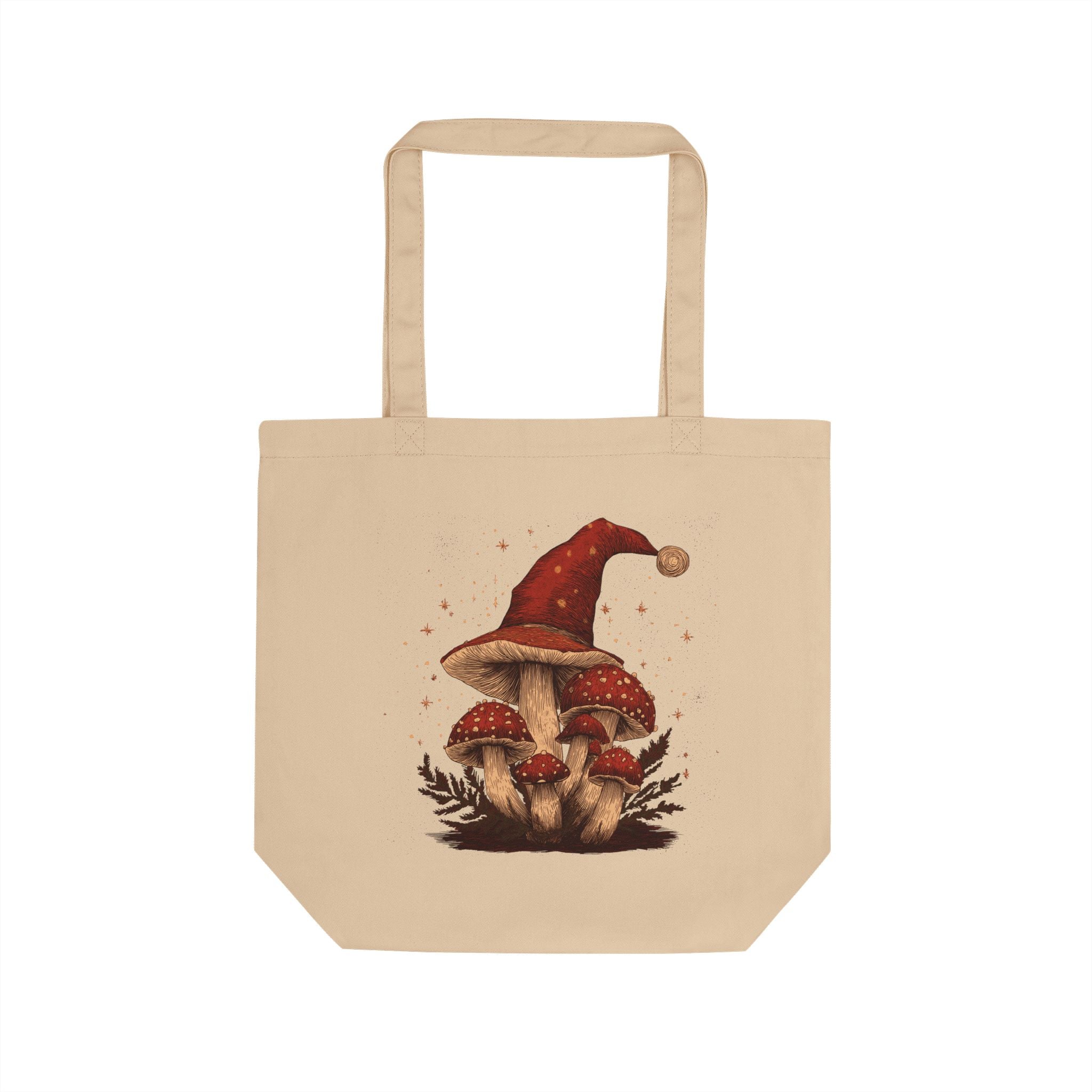 Whimsical Mushroom Christmas Eco Tote Bag   | Magic Mushroom Gift , Gift for Stoners
