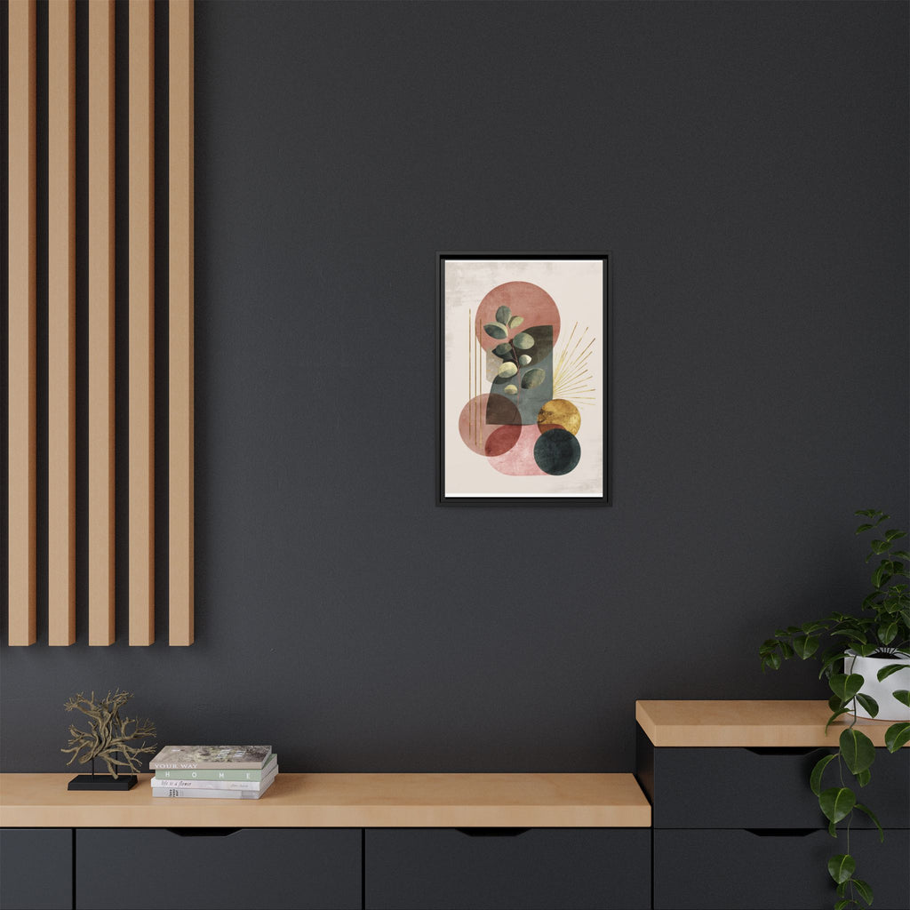 Botanical Geometric Symphony: Eucalyptus Harmony, Metallic Intersections, Modern Earth Tones   |   Custom Orders Accepted