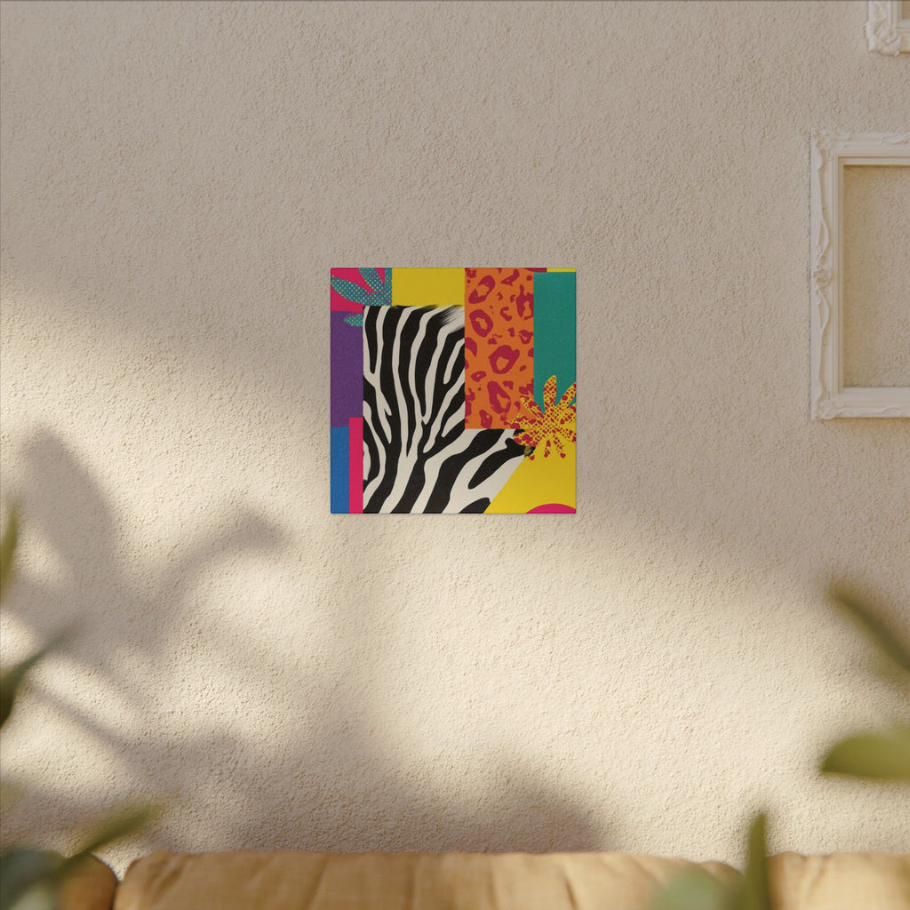 Pop Geometry: Zebra Leopard Fusion, Geometric Color Block, Modern Abstract Design   |   Custom Orders Accepted