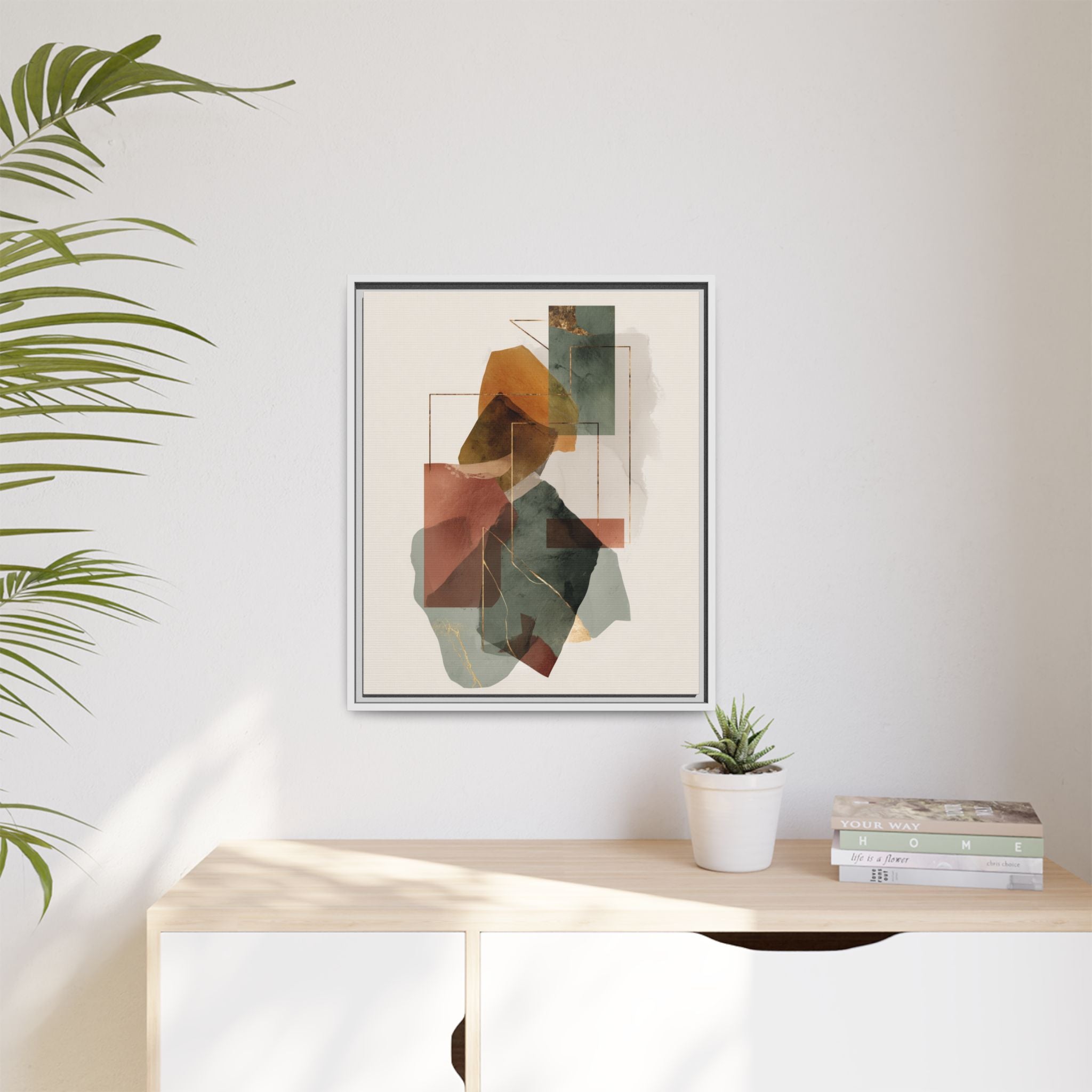 Harmonic Geometries: Architectural Abstraction, Earthy Palette, Minimalist Composition   |   Custom Orders Accepted