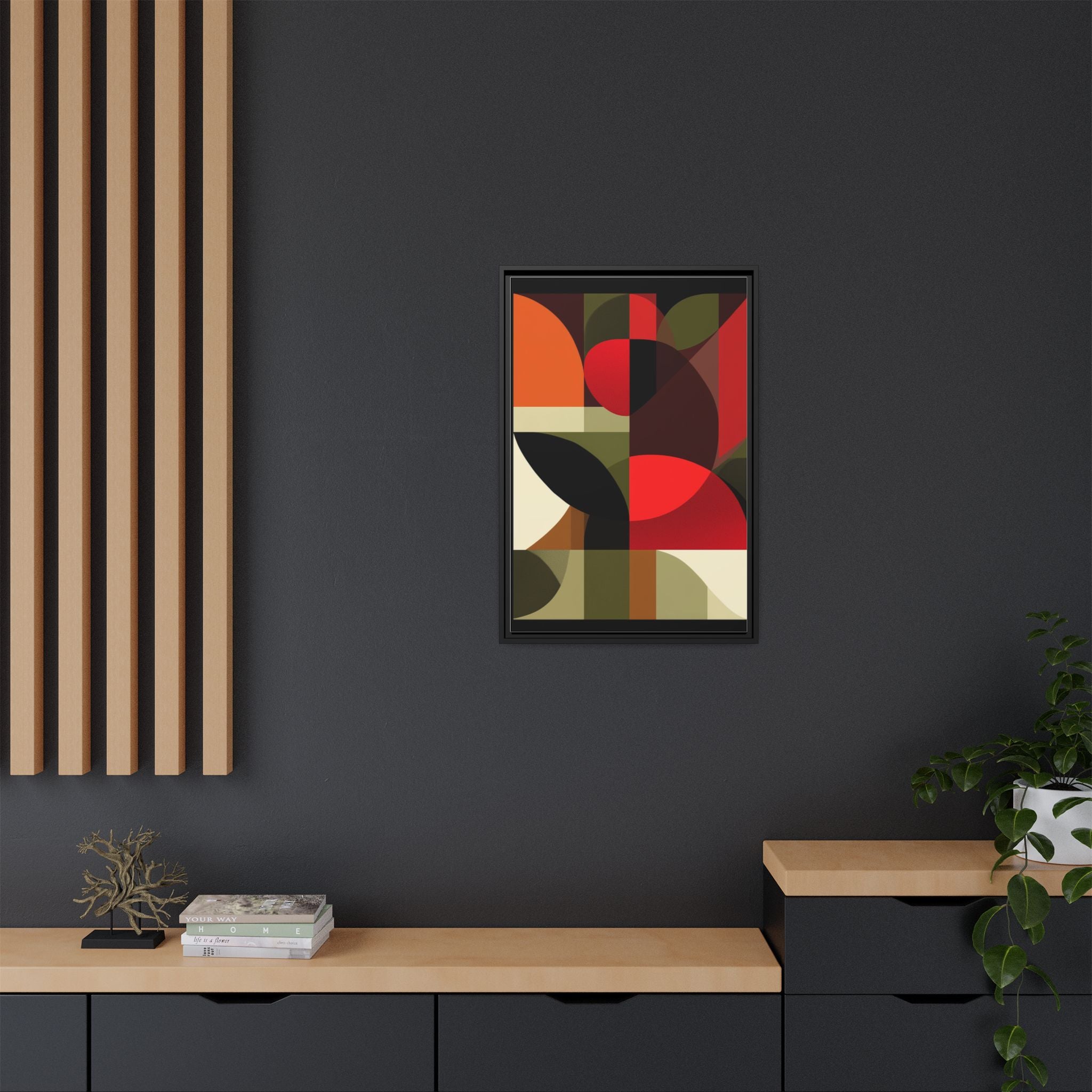 Geometric Fusion: Modern Abstract Composition, Cubist Color Blocks, Architectural Form Harmony   |   Custom Orders Accepted