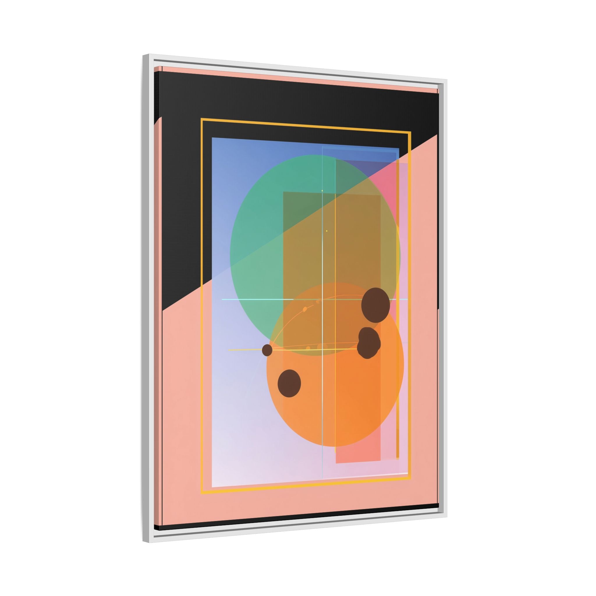 Geometric Harmony: Abstract Composition, Overlapping Shapes, Precision Design   |   Custom Orders Accepted