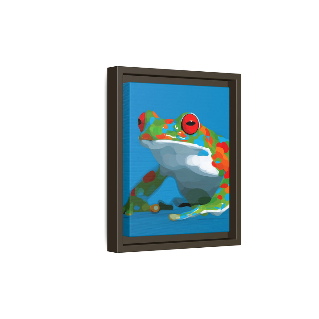 Chromatic Amphibian Framed Print : Mosaic Frog Vector Art, Modern Wildlife Illustration   |  Personalized & Custom Orders Available