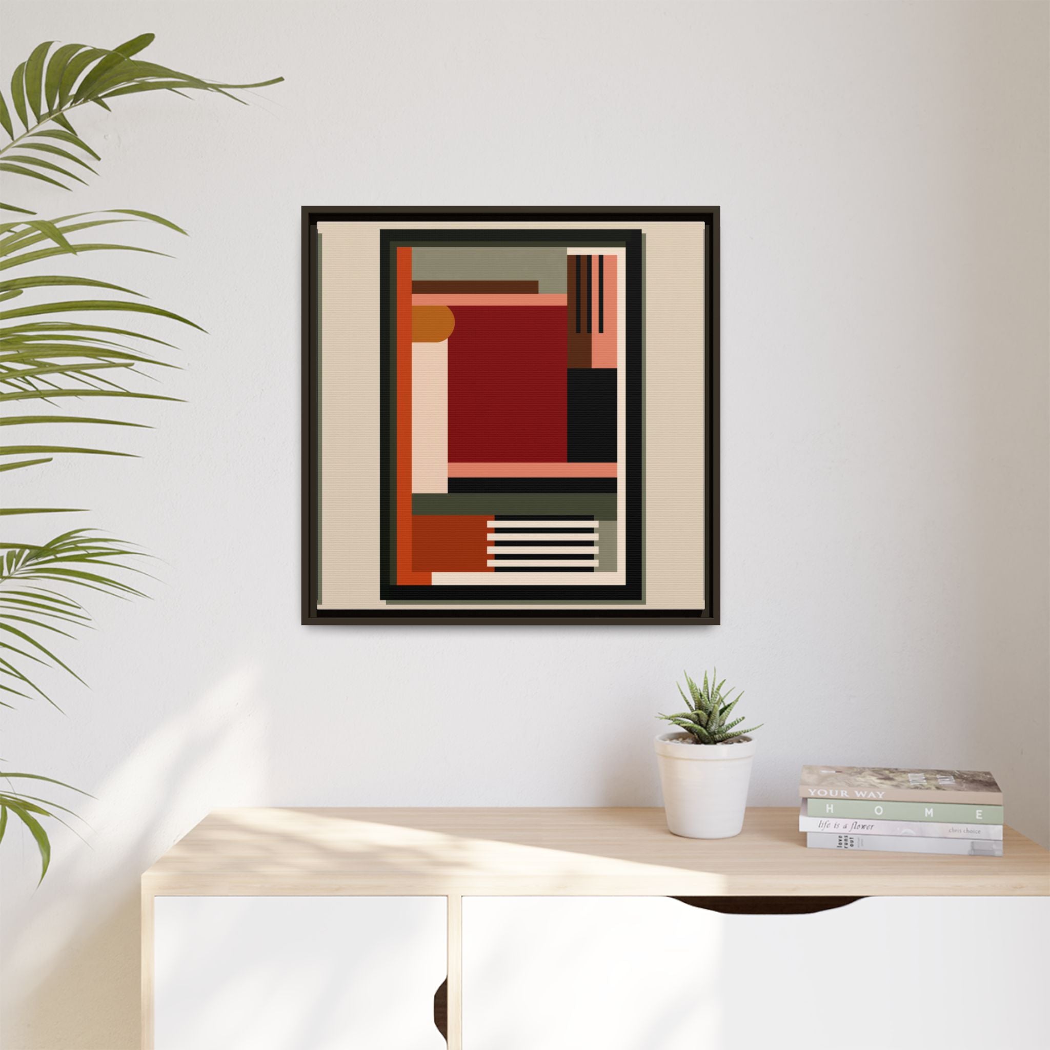 Architectural Geometries: Modern Abstract Composition, Bauhaus-Inspired Design, Geometric Color Blocking   |   Custom Orders Accepted