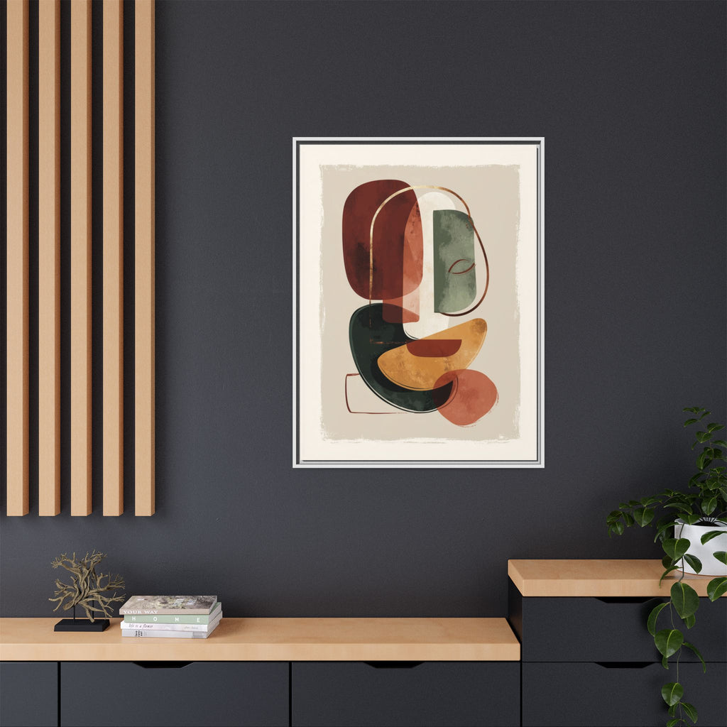 Layered Geometries: Mid-Century Modern Composition, Organic Abstract Design, Translucent Intersecting Shapes   |   Custom Orders Accepted