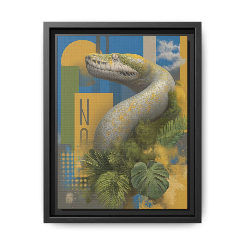 Serpent's Geometry: Tropical Anaconda Graphic Design, Modern Wildlife Illustration   |  Personalized & Custom Orders Available