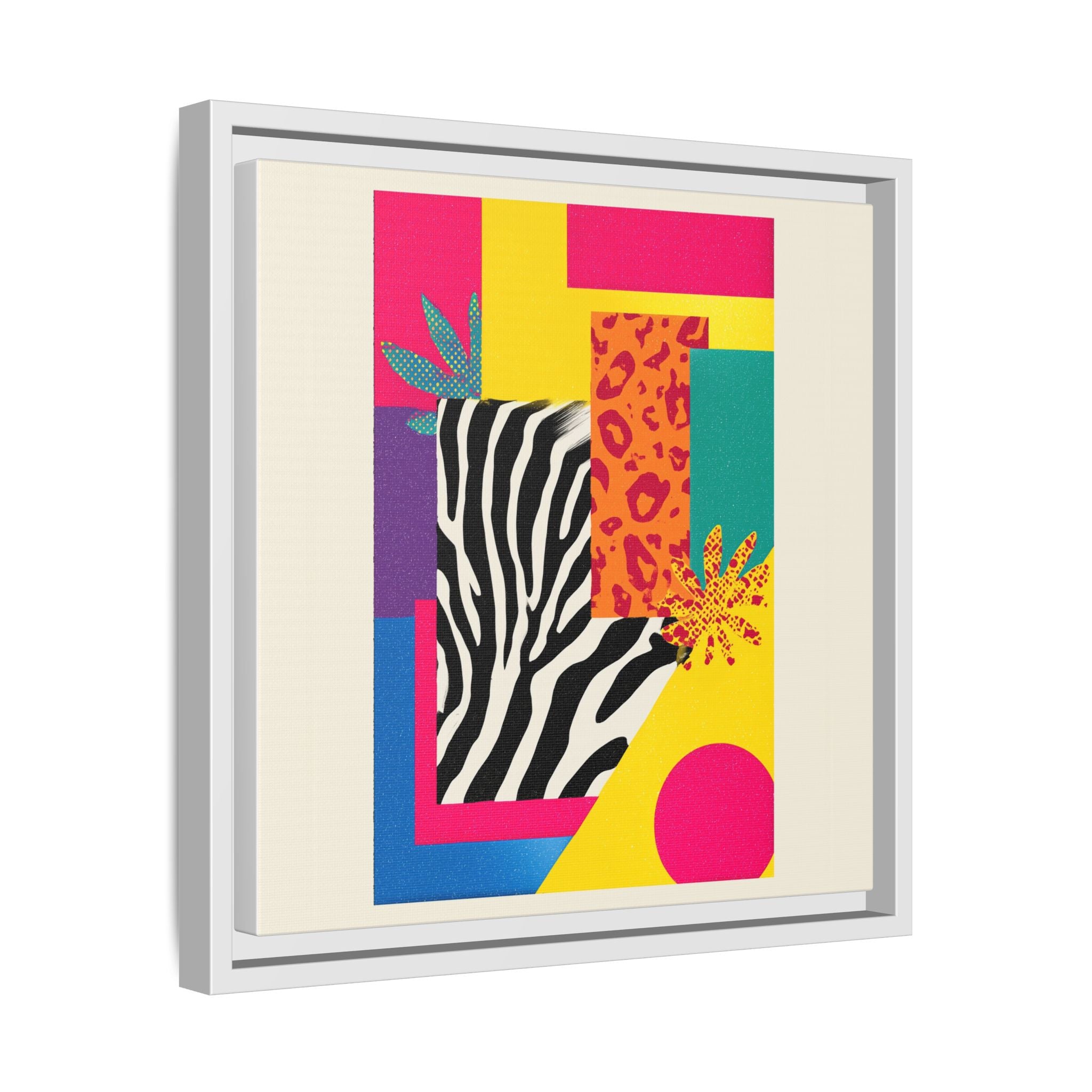 Zebra Stripes & Leopard Spots: 80s Pop Art Design, Memphis Style Graphic, Geometric Color Block Pattern   |   Custom Orders Accepted