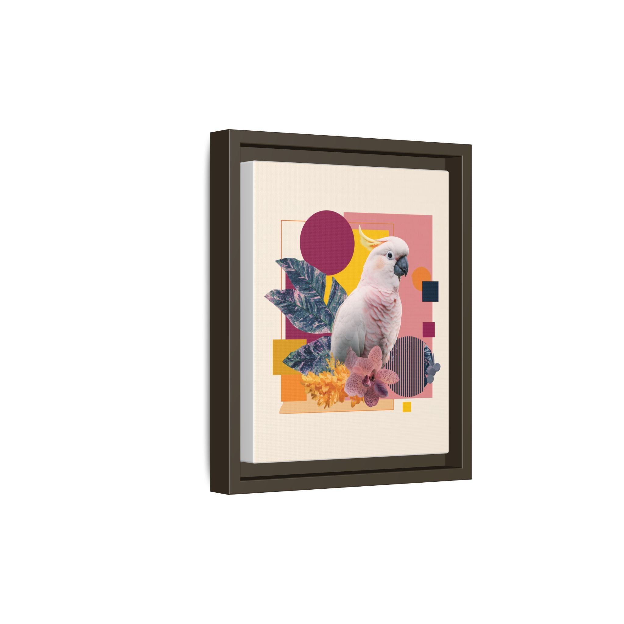 Cockatoo in Geometric Paradise: Tropical Avian Design, Modern Abstract Art   |    Custom Orders Available