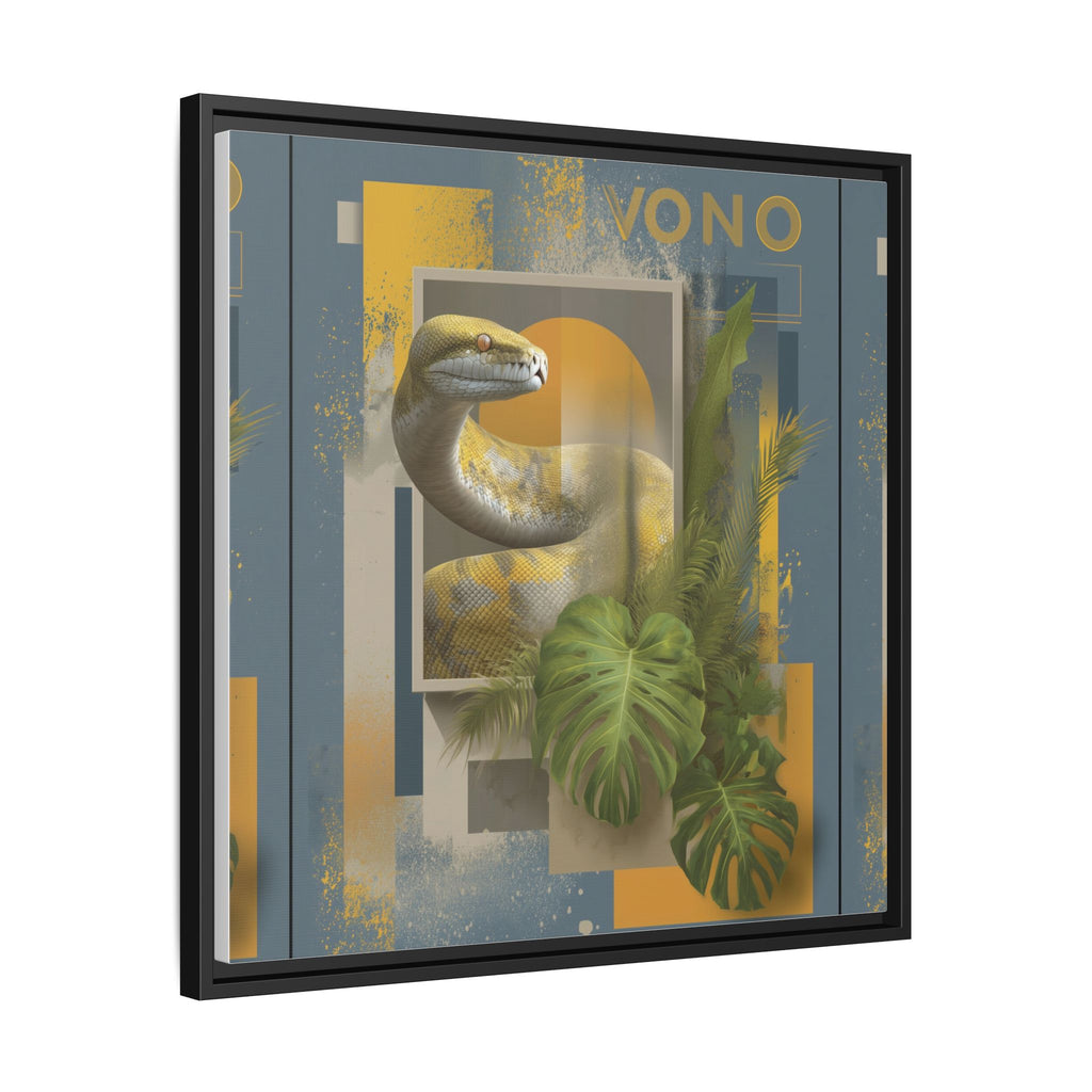 Serpent of Geometric Dimensions: Tropical Vono Design, Abstract Wildlife Art   |  Personalized & Custom Orders Available