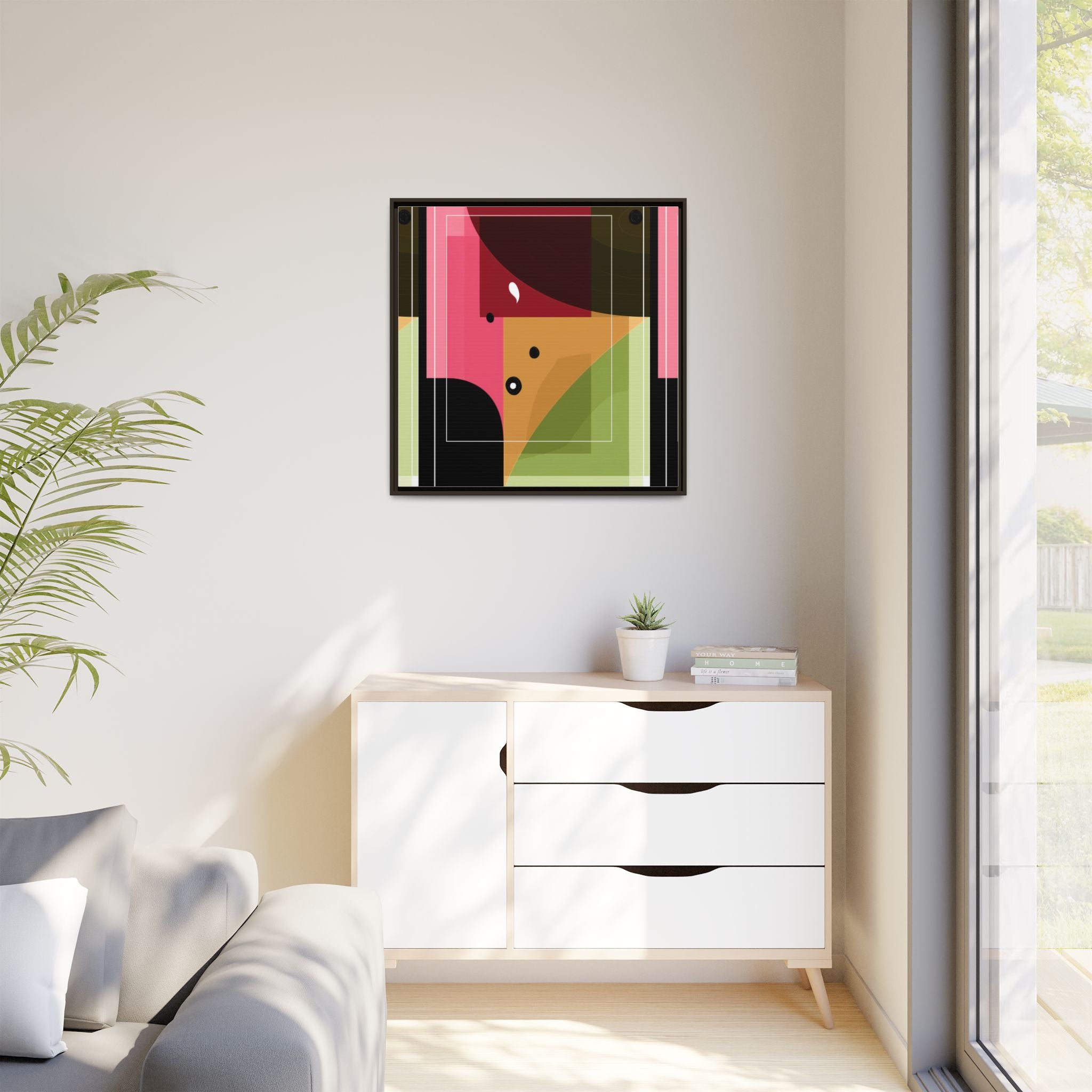 Geometric Convergence: Abstract Modernist Composition, Constructivist Color Blocking, Layered Geometric Design   |   Custom Orders Accepted