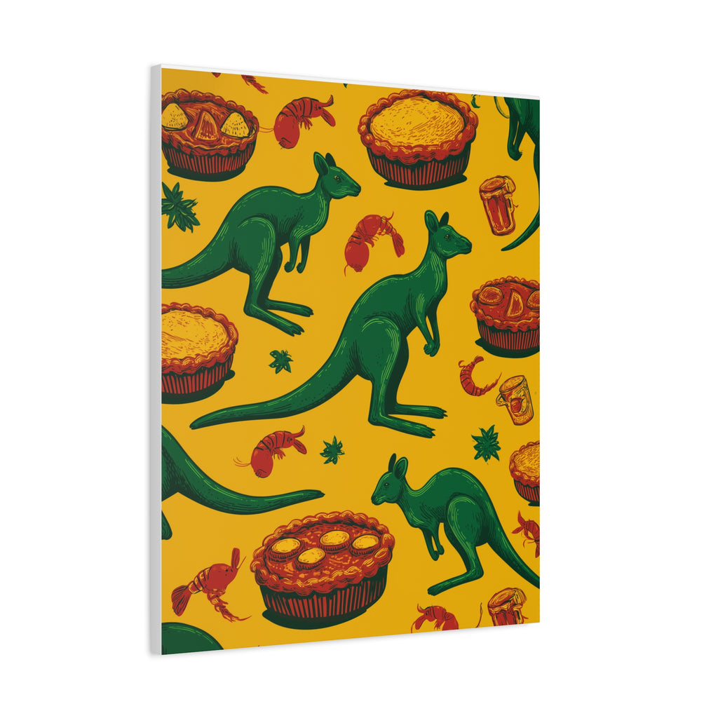 Kangaroo Canvas Wall Art, Vibrant Animal Decor, Unique Gift for Nature Lovers, Fun Kitchen Wall Hanging, Australian Themed Art