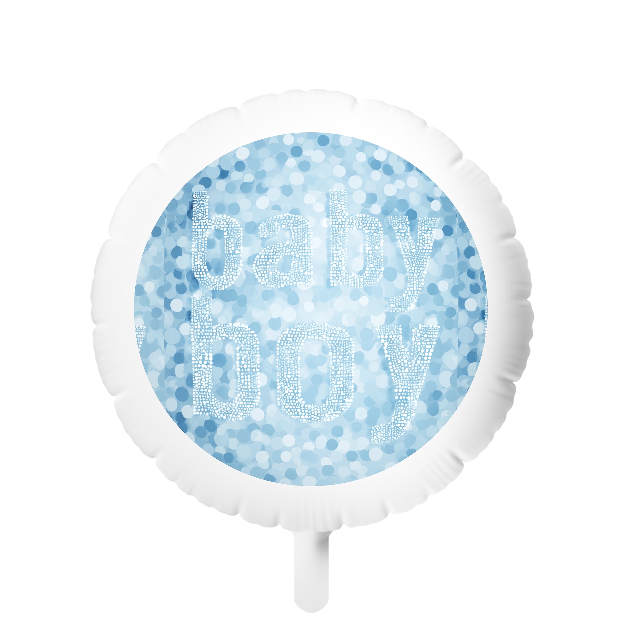 Baby Boy Blue Mylar Helium Balloon — 'baby boy' Celebration Balloon