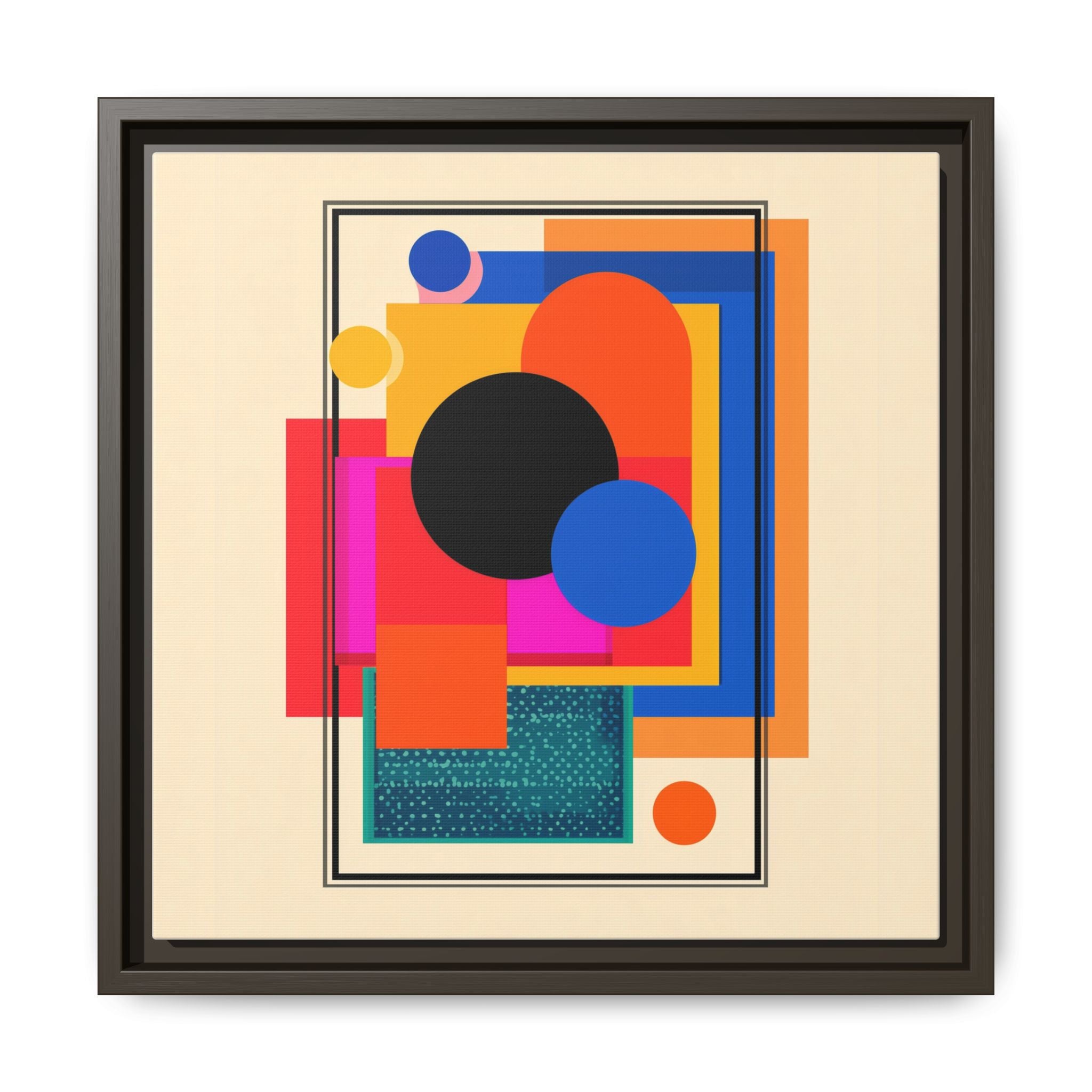 Geometric Harmony: Abstract Color Blocks, Mid-Century Modern Design, Minimalist Art Composition   |   Custom Orders Accepted