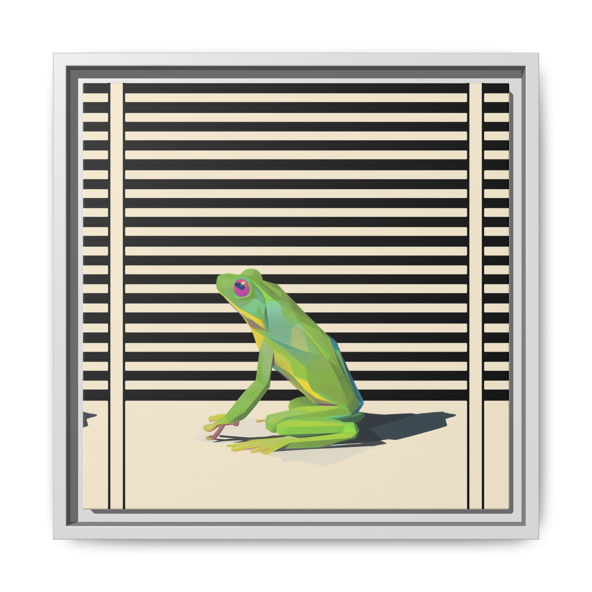 Geometric Frog Persona: Modern Wildlife Illustration, Vibrant Graphic Design   |  Personalized & Custom Orders Available