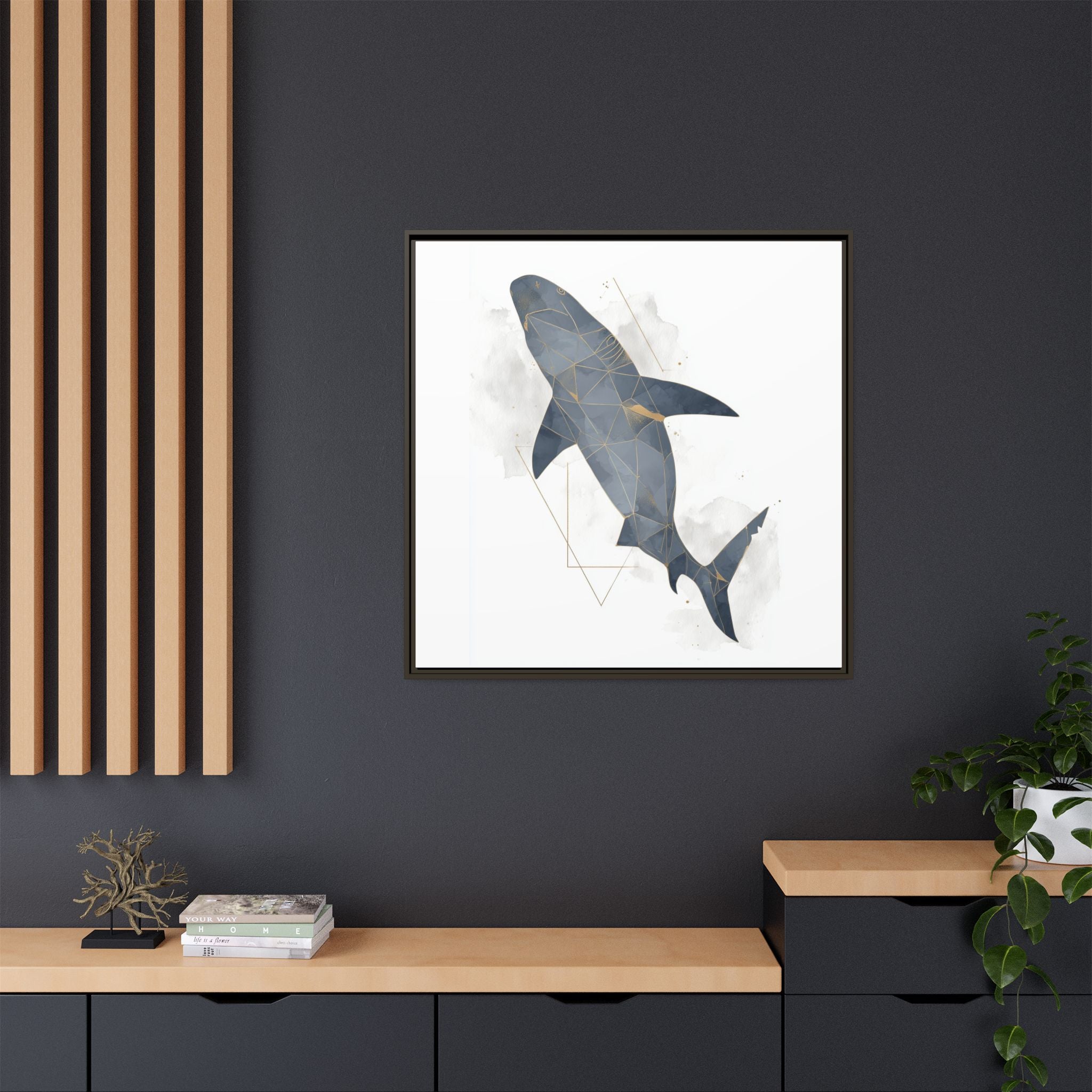 Aquatic Geometry: Shark Polygon Abstraction, Oceanic Digital Art   |  Personalized & Custom Orders Available