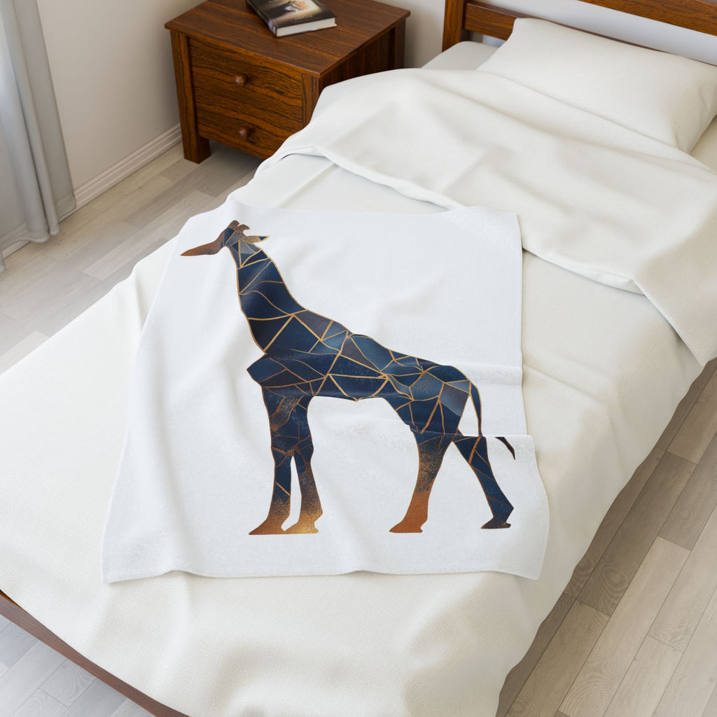 Geometric Giraffe Bedding: Modern Abstract Mosaic , Angular Wildlife Art   |  Personalized & Custom Orders Available