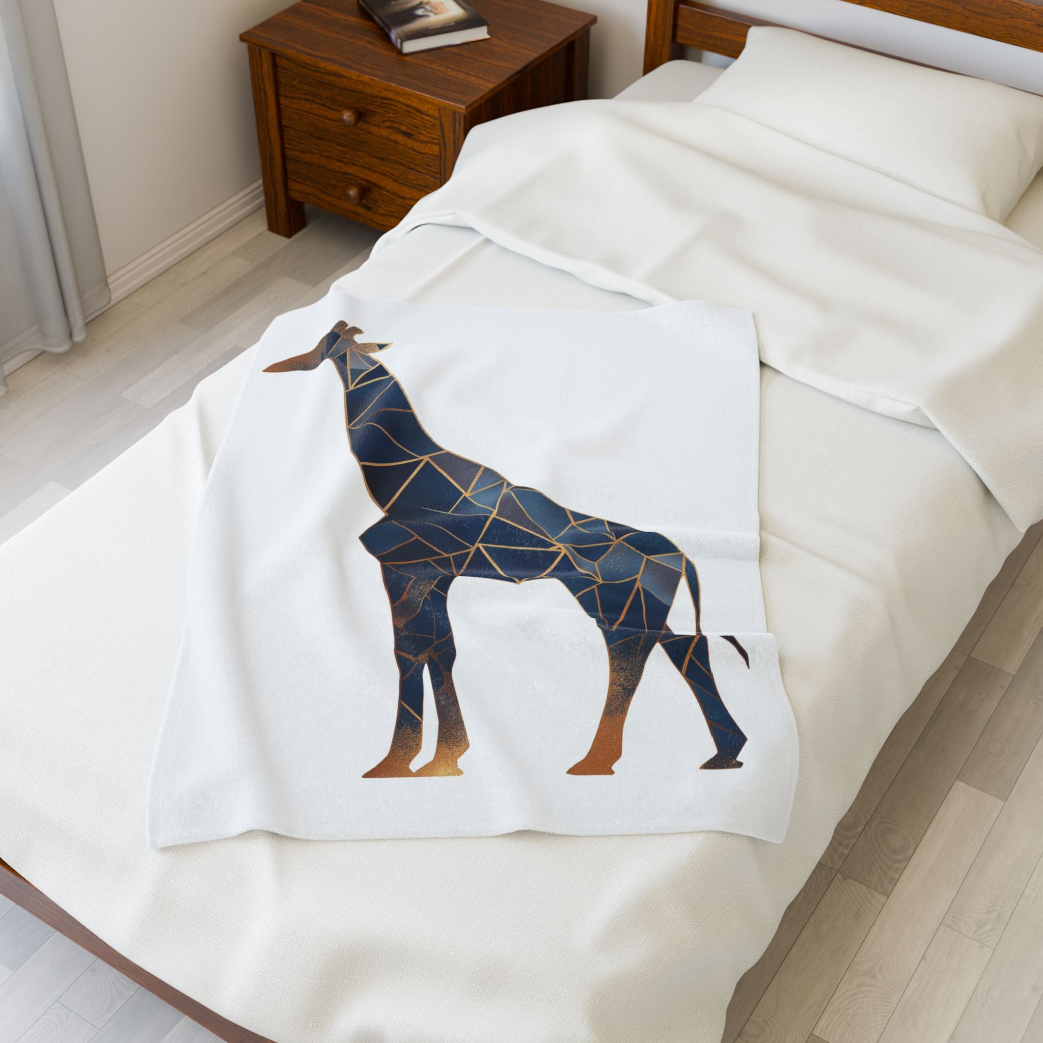 Geometric Giraffe Bedding: Modern Abstract Mosaic , Angular Wildlife Art   |  Personalized & Custom Orders Available