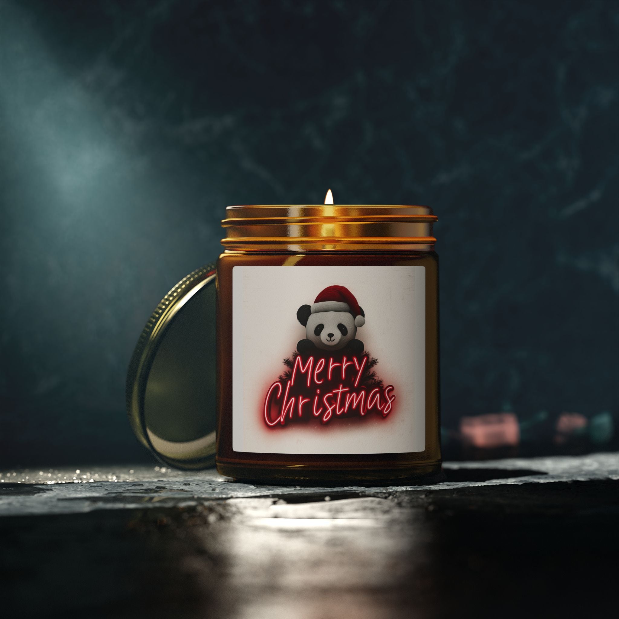 Merry Christmas Scented Candles | Coconut Apricot Wax | Holiday Décor, Gift for Her, Aromatherapy, Home Fragrance, Cozy Ambiance