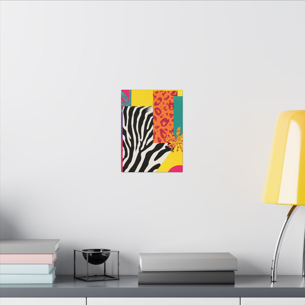 Copy of Pop Geometry: Zebra Leopard Fusion, Geometric Color Block, Modern Abstract Design   |   Custom Orders Accepted