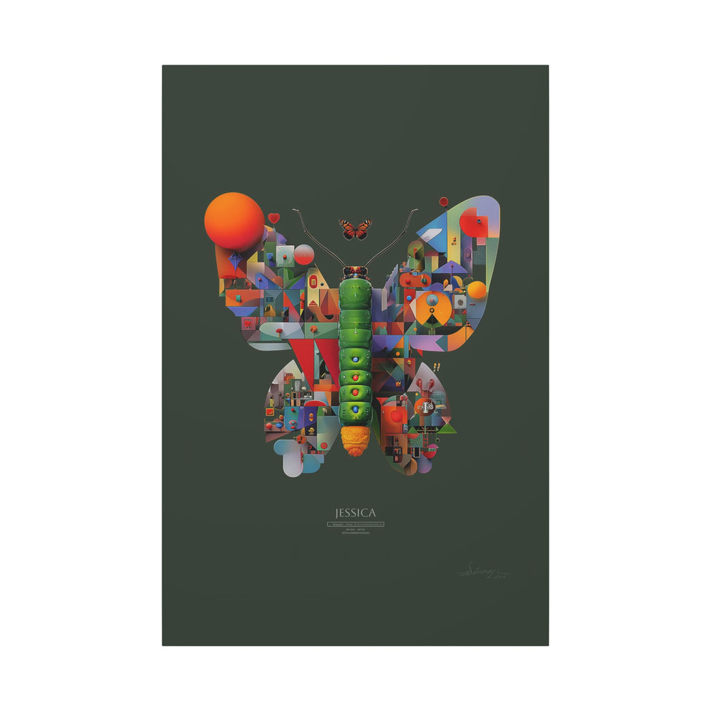 Personalized Print: Digital Butterfly Landscape, Architectural Nature Art   |    Custom Orders Available