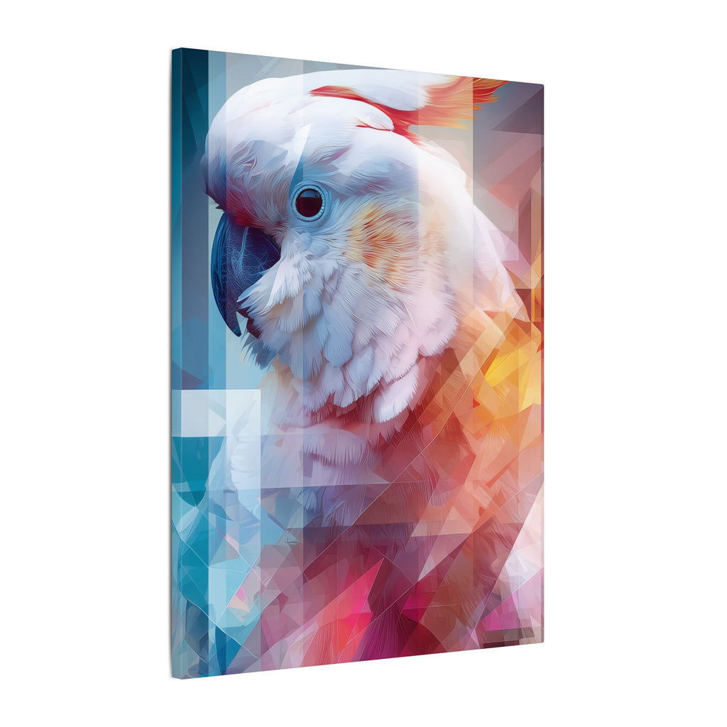 Geometric Cockatoo: Prismatic Wildlife Portrait, Low-Poly Digital Art   |    Custom Orders Available