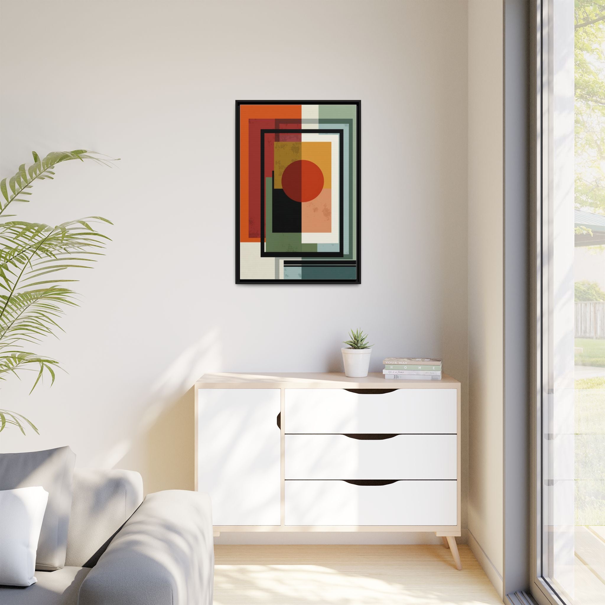 Geometric Harmonies: Mid-Century Modern Composition, Constructivist Inspiration, Abstract Rectangular Interplay   |   Custom Orders Accepted