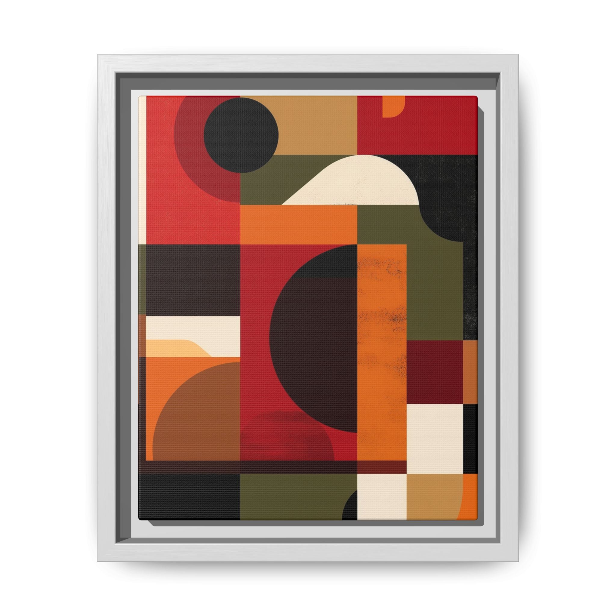 Geometric Convergence: Abstract Bauhaus Design, Constructivist Color Blocks, Architectural Art Composition   |   Custom Orders Accepted