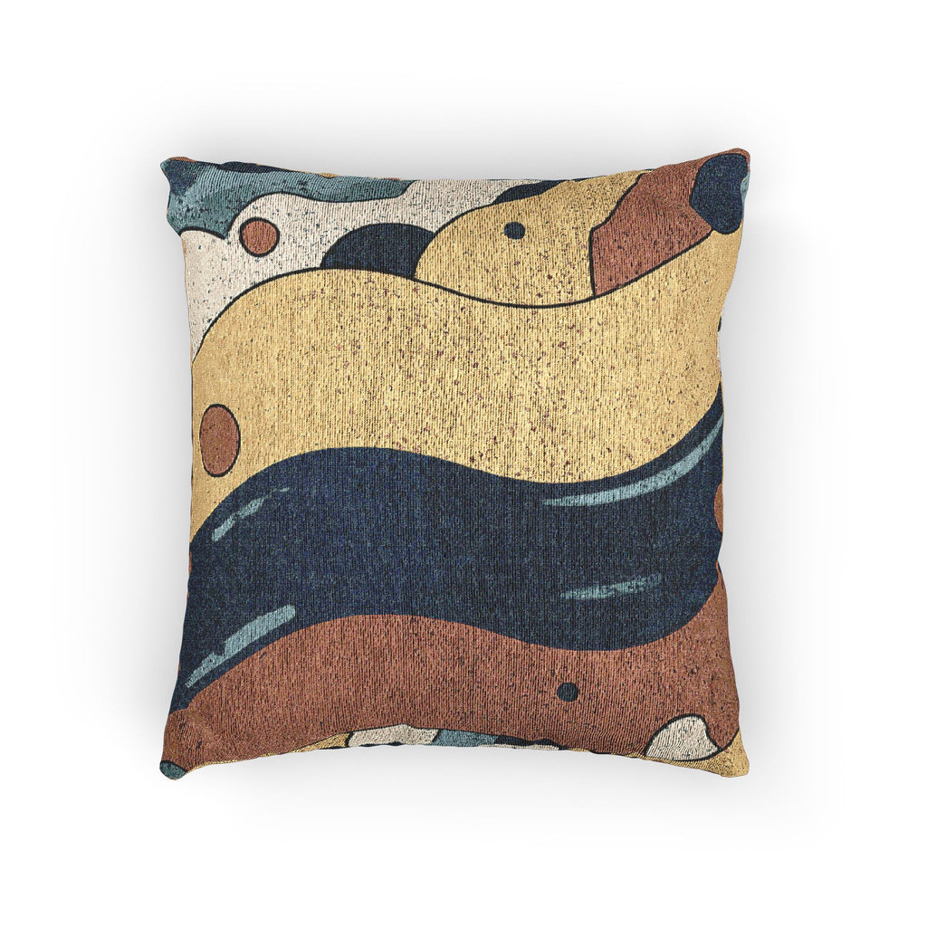 Fluid Rhythms: Colombian Abstract Pillow Abstract, Organic Geometric Composition   |    Custom Orders Available