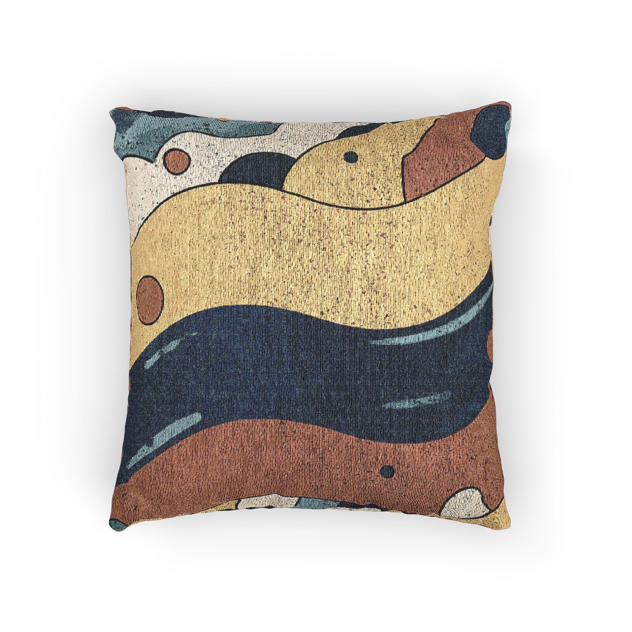 Fluid Rhythms: Colombian Abstract Pillow Abstract, Organic Geometric Composition   |    Custom Orders Available