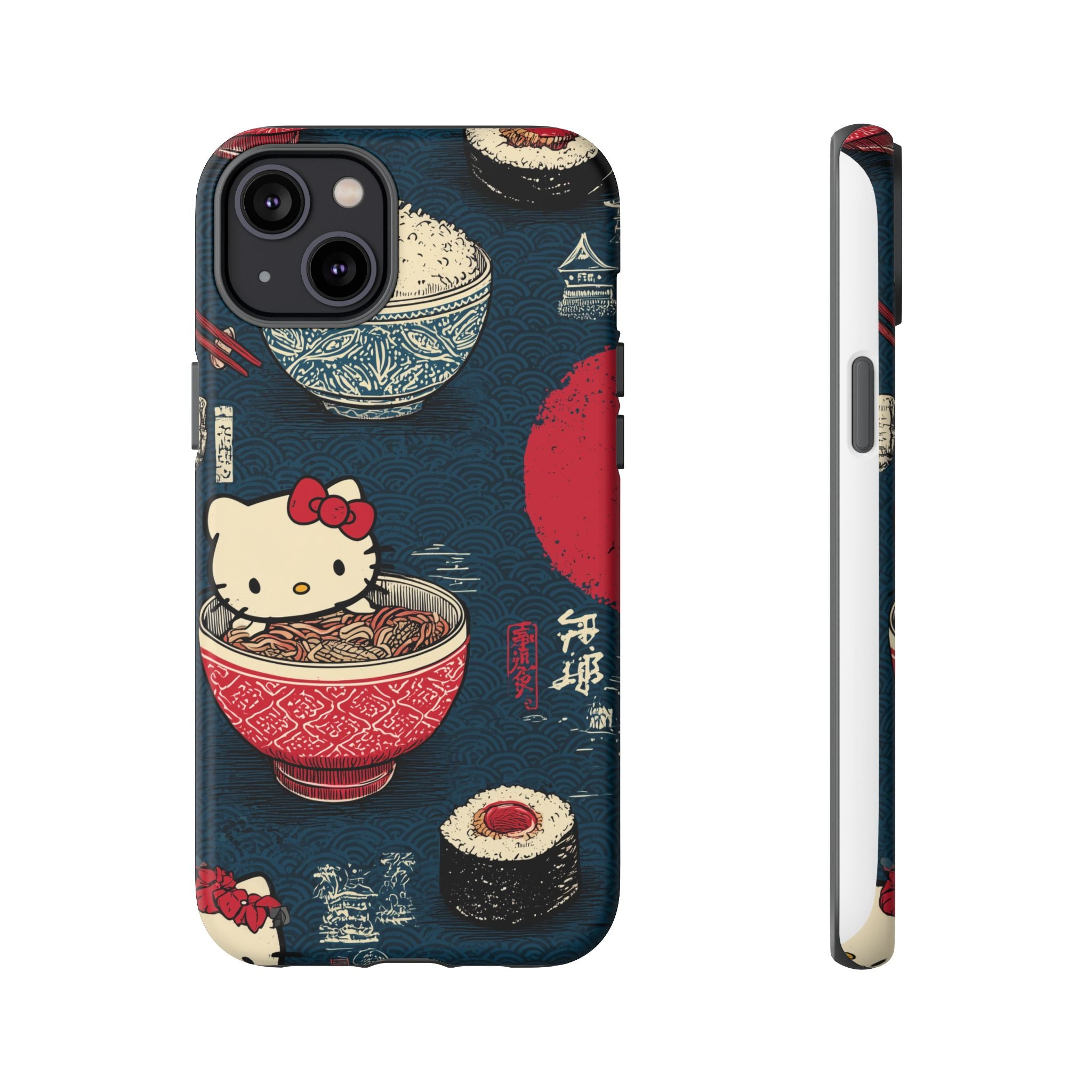 Japanese Kitty Sushi Vibrant Phone Case - Tough Case | Funky, Colorful, Unique Design for Gift, Accessory, Protection, Trendy