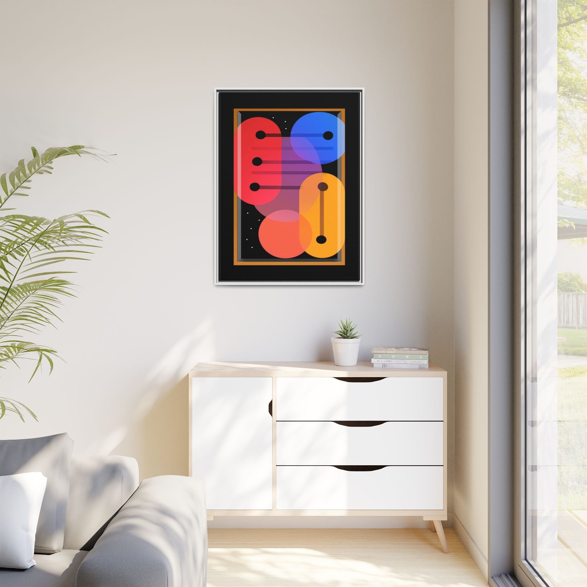 Celestial Geometry: Organic Shapes in Motion, Digital Abstract Composition, Vibrant Color Intersections   |   Custom Orders Accepted