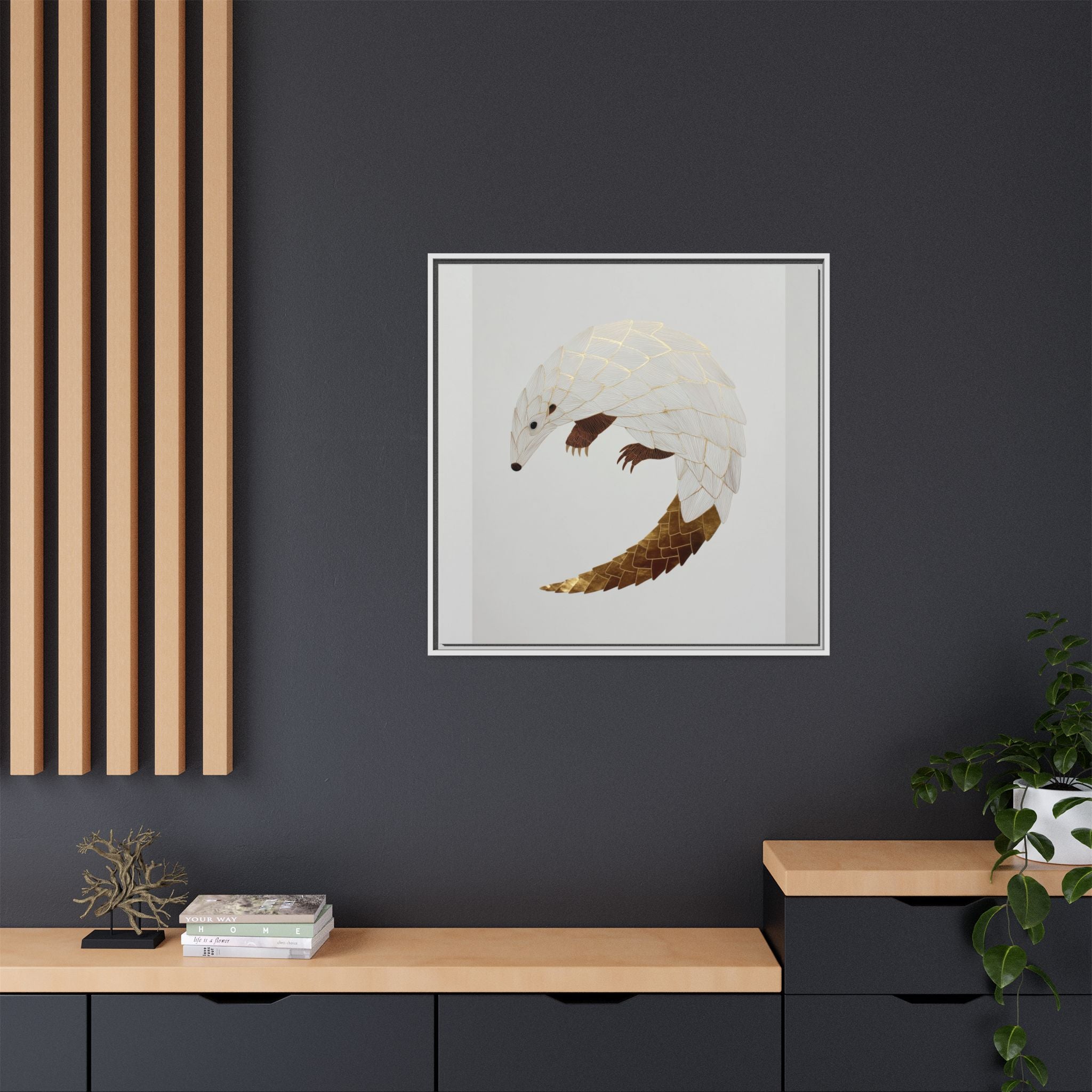 Geometric Hedgehog: Minimalist Wildlife Illustration, Layered Metallic Geometric Art   |    Custom Orders Available