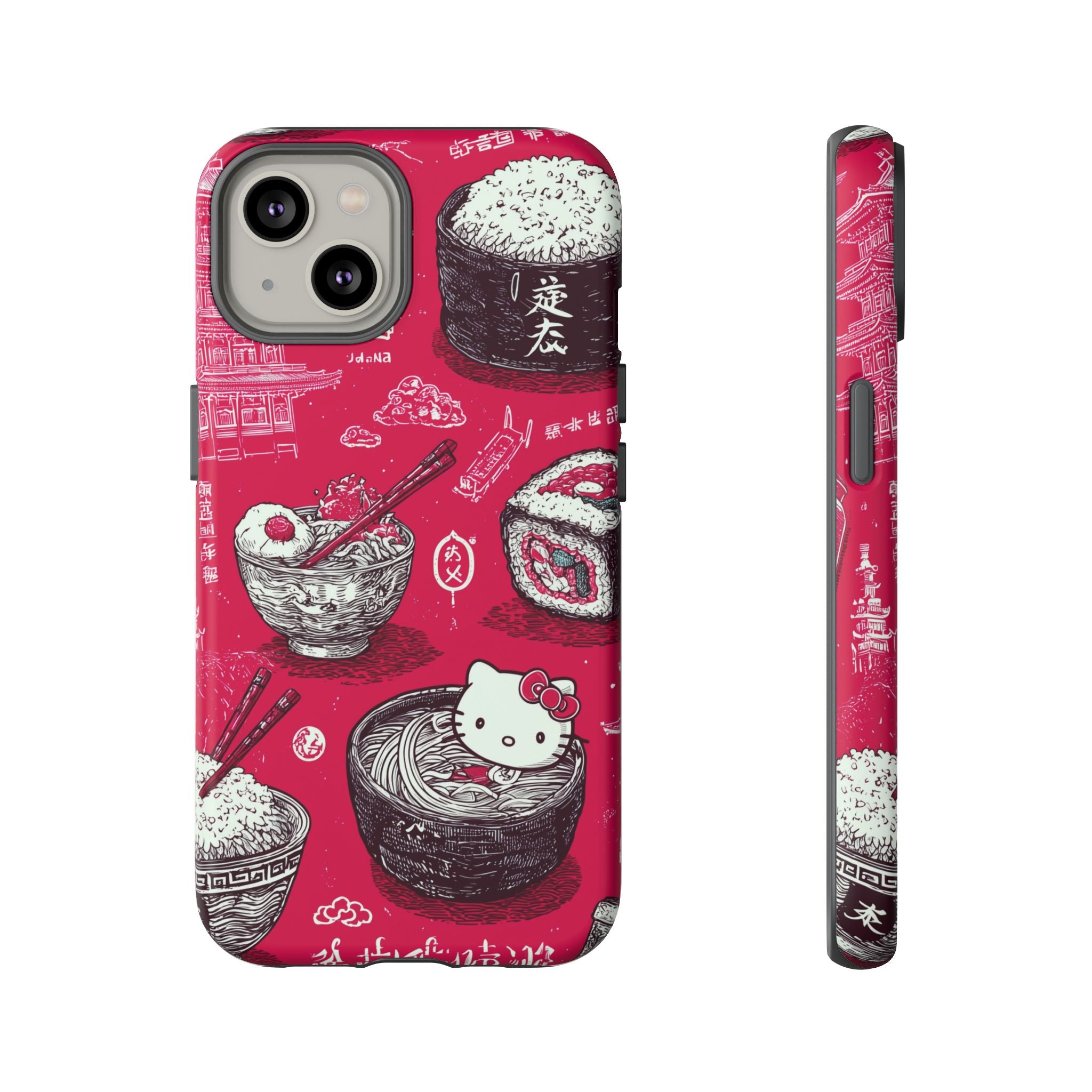 Japanese Kitty Vibrant Phone Case - Tough Case | Funky, Colorful, Unique Design for Personalization, Gift, Accessory, Protection, Trendy