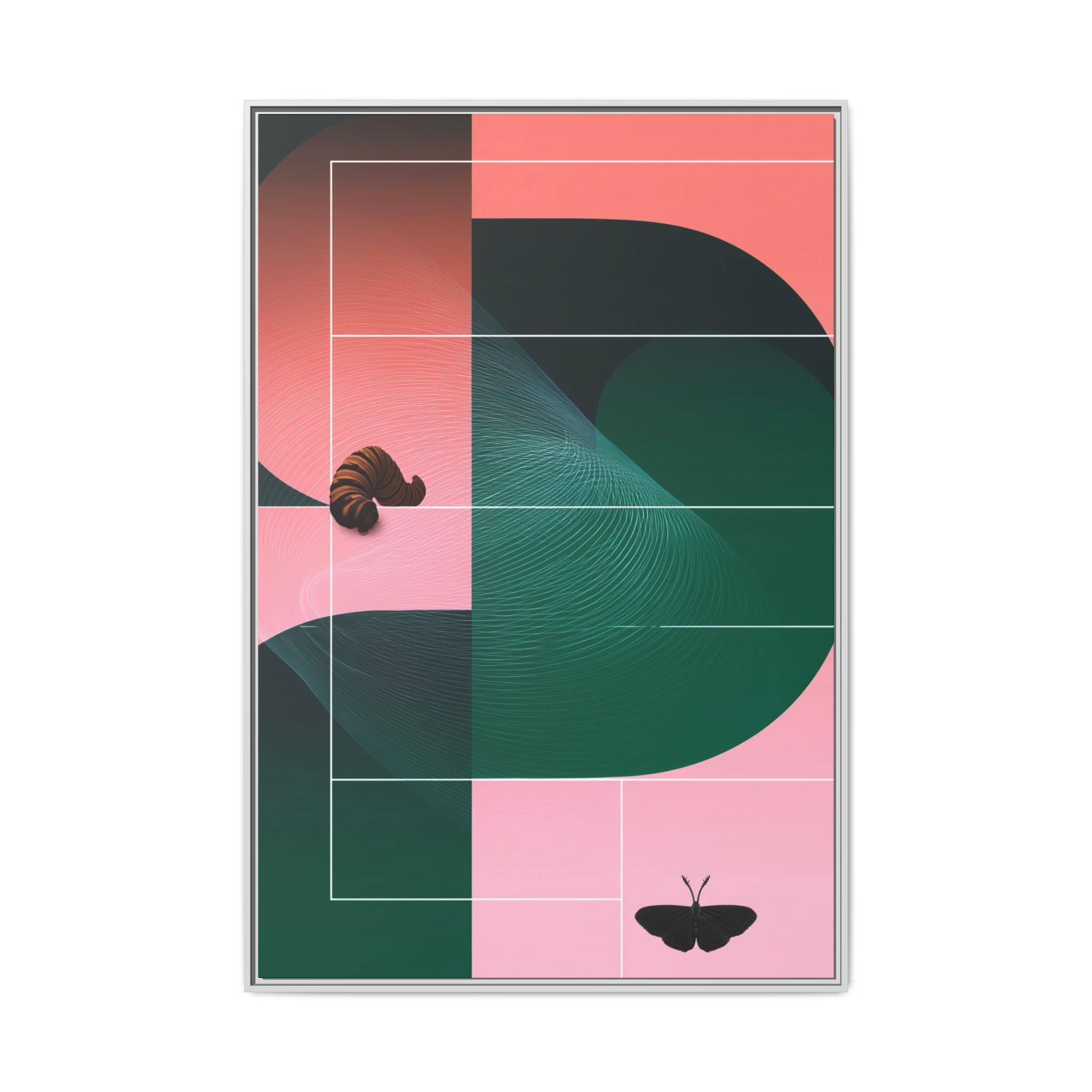 Metamorphic Geometric Framed Print : Abstract Graphic Design, Contemporary Digital Art Composition   |  Custom Orders Available