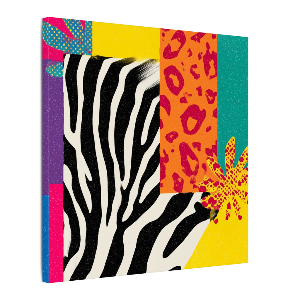 Copy of Pop Geometry: Zebra Leopard Fusion, Geometric Color Block, Modern Abstract Design   |   Custom Orders Accepted
