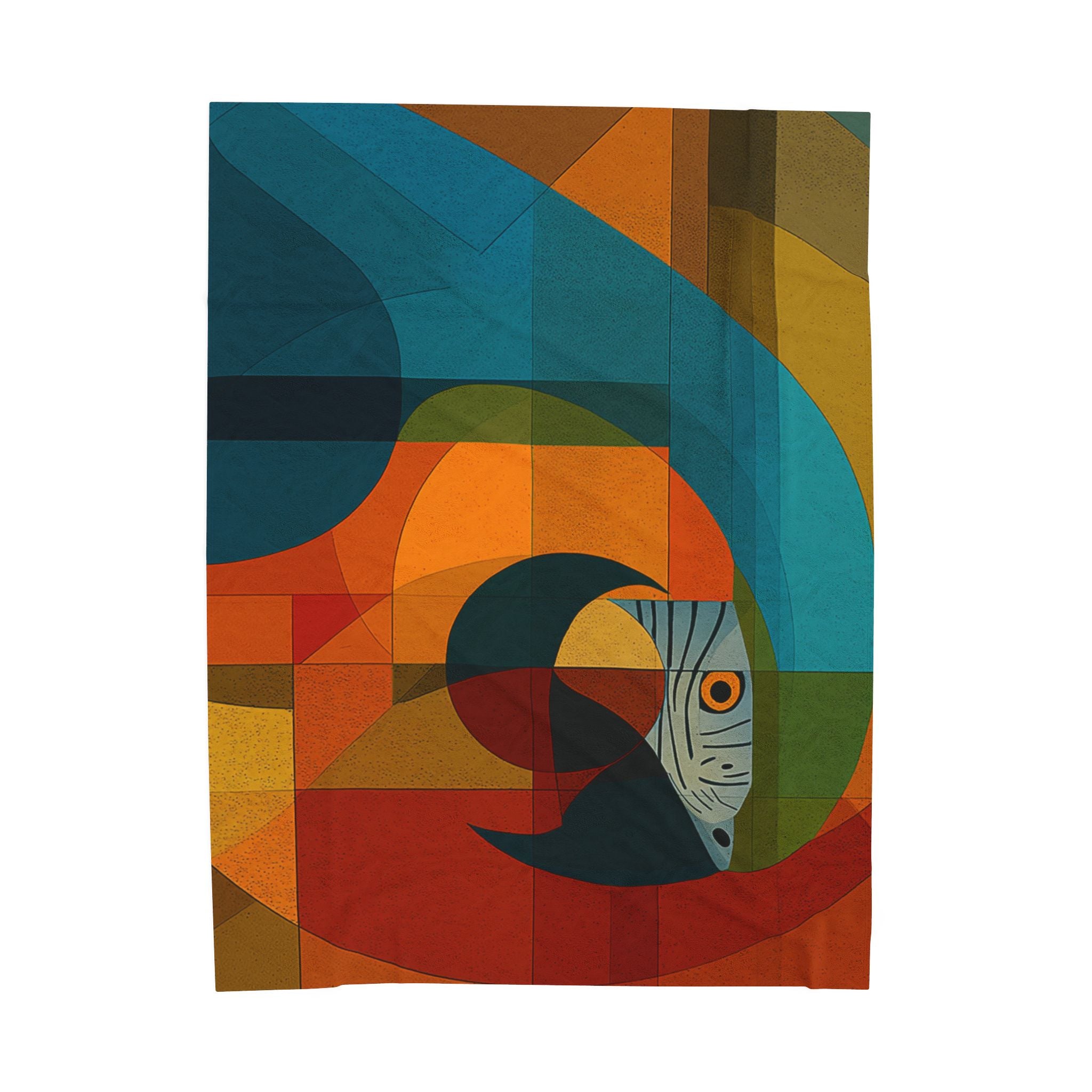 Geometric Parrot: Cubist Digital Illustration, Tropical Bird Abstract Art   |    Custom Orders Available