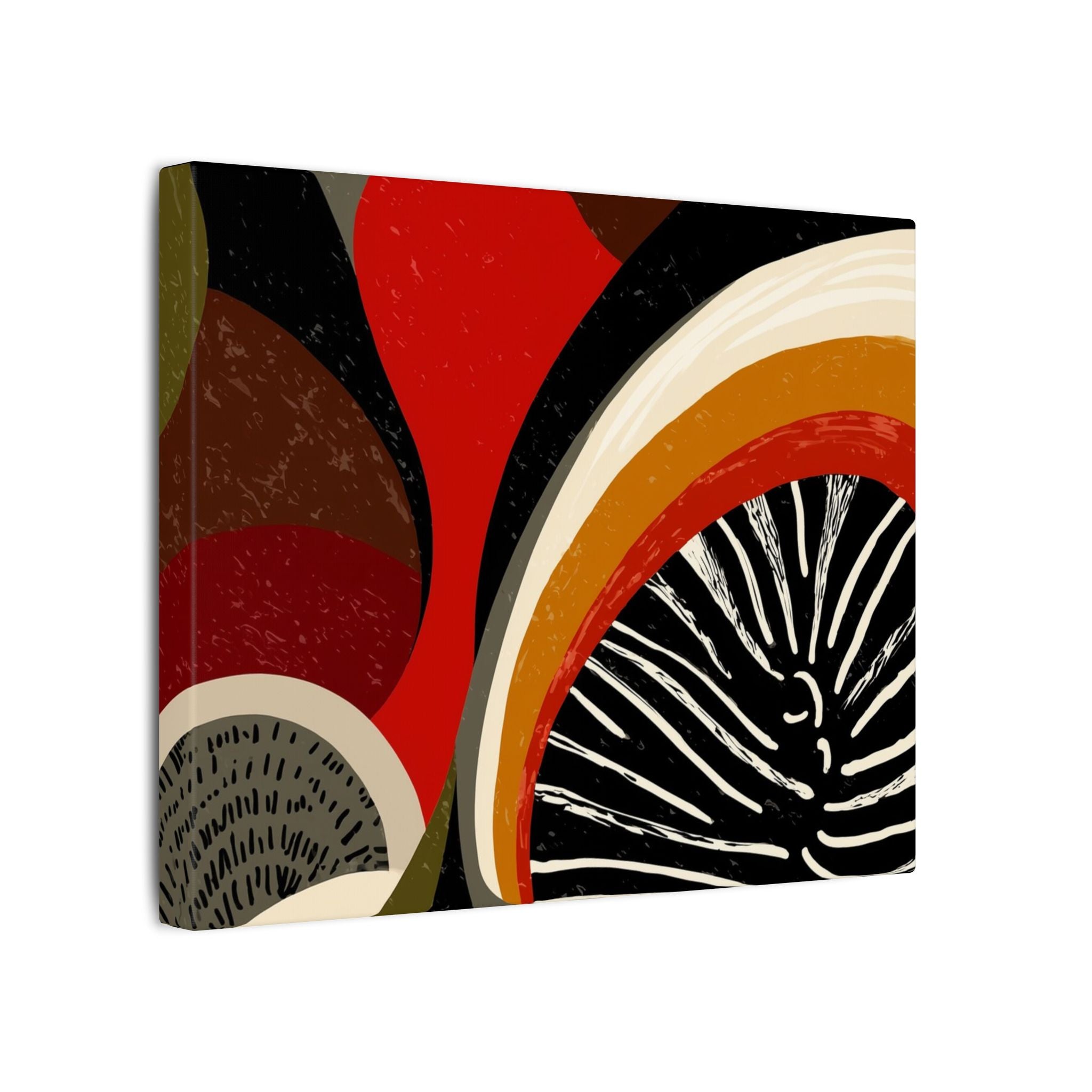 Harmonic Convergence: Organic Geometry, Mid-Century Modern Abstract, Earthy Palette Composition   |   Custom Orders Accepted