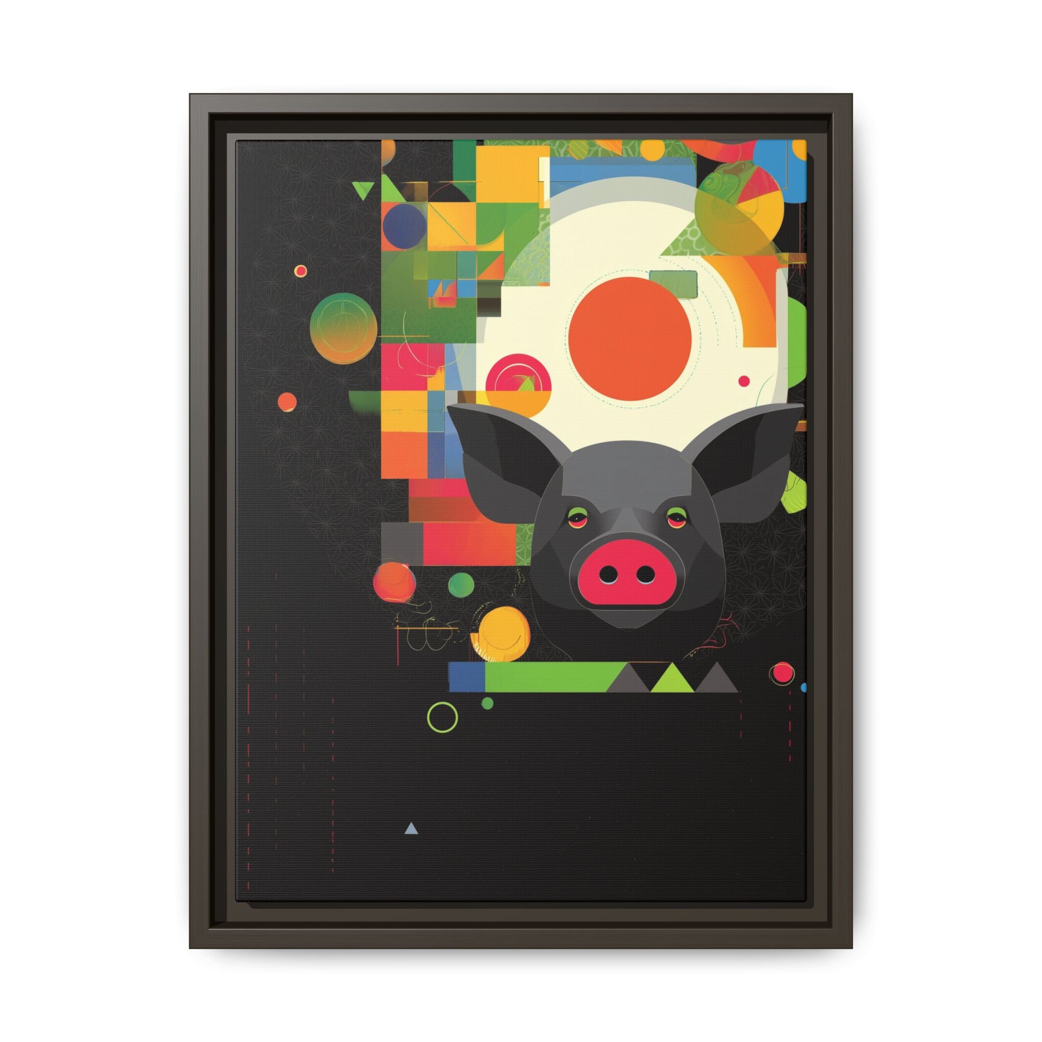 Prismatic Porcine: Geometric Digital Art, Cubist Pop Pig Portrait   |  Personalized & Custom Orders Available