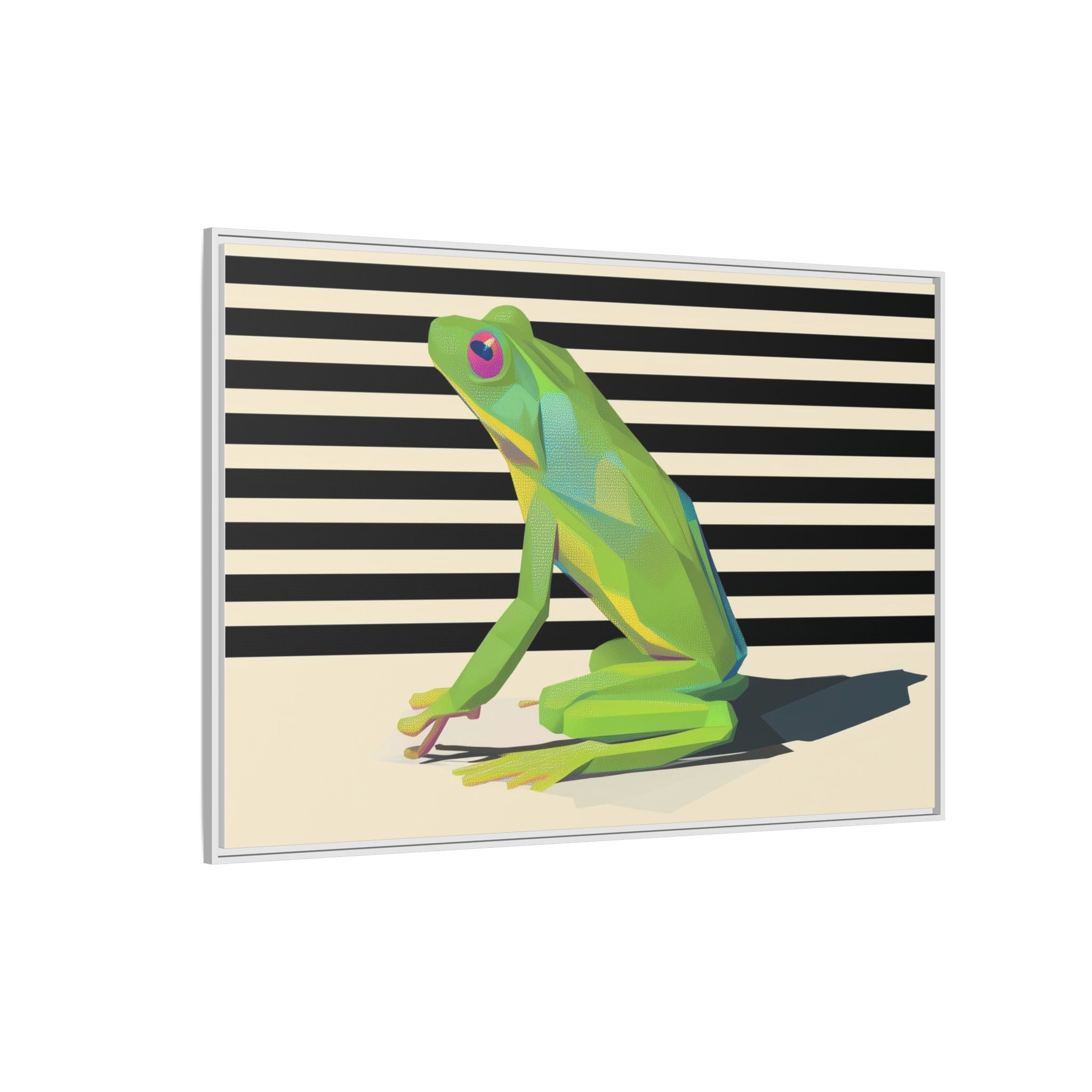 Geometric Amphibian: Stylized Frog Design, Modern Minimalist Art Print   |    Custom Orders Available