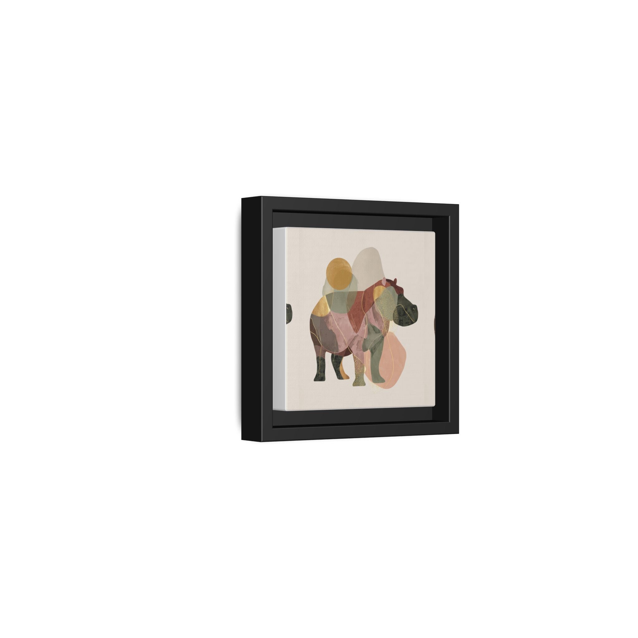 Geometric Harmony: Abstract Hippo Silhouette, Modern Minimalist Animal Art   |    Custom Orders Available
