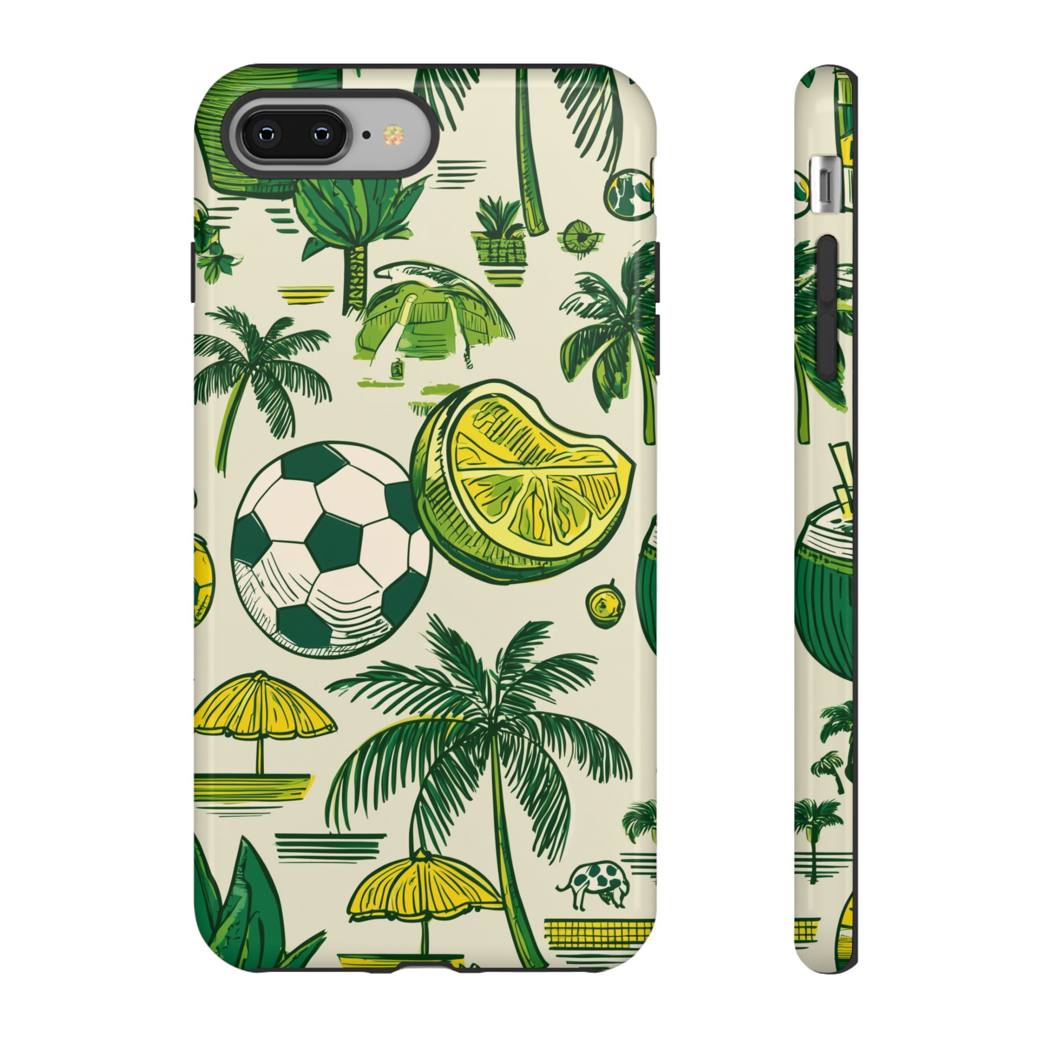 Summer Tough Cases: Sporty Tropical Phone Case, Fun Beach Vibe Phone Accessory, Summer Travel Gift, Colorful Phone Cover, Casual Style Tech