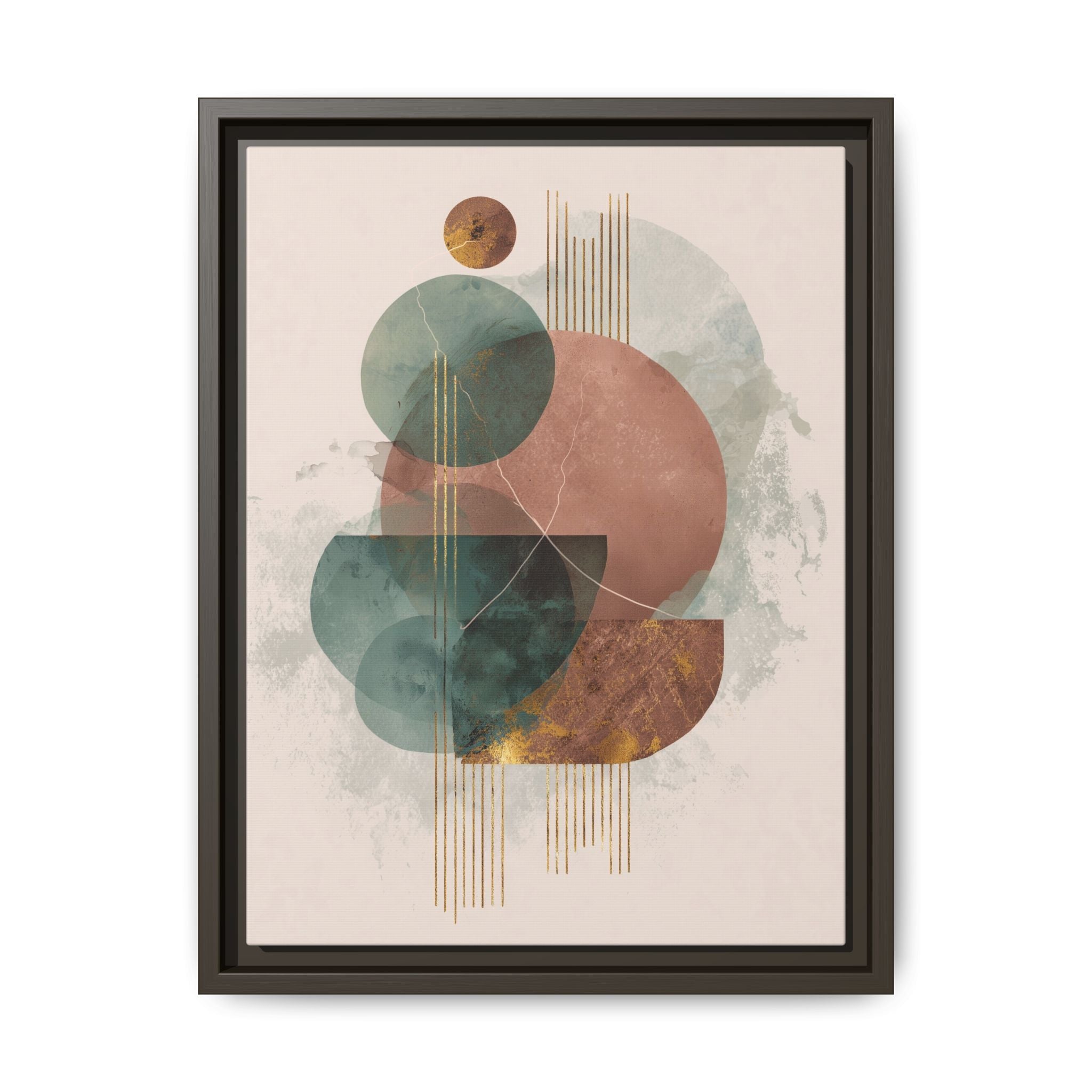 Translucent Geometries: Abstract Circles, Mid-Century Minimalism, Watercolor Layers   |   Custom Orders Accepted