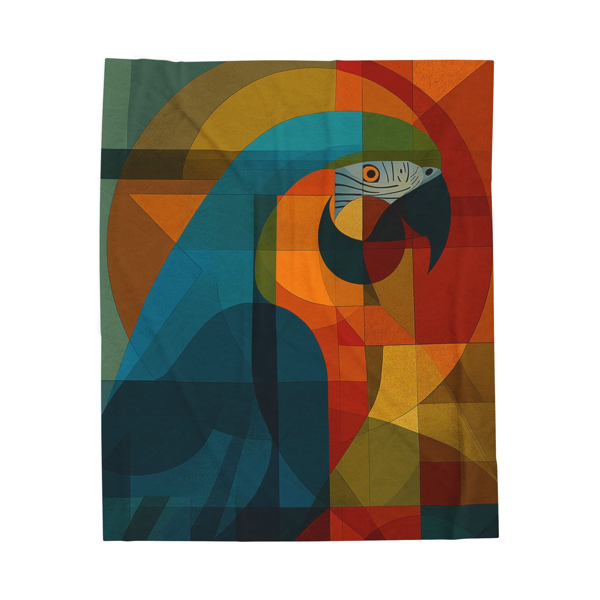 Geometric Parrot: Cubist Digital Illustration, Tropical Bird Abstract Art   |    Custom Orders Available