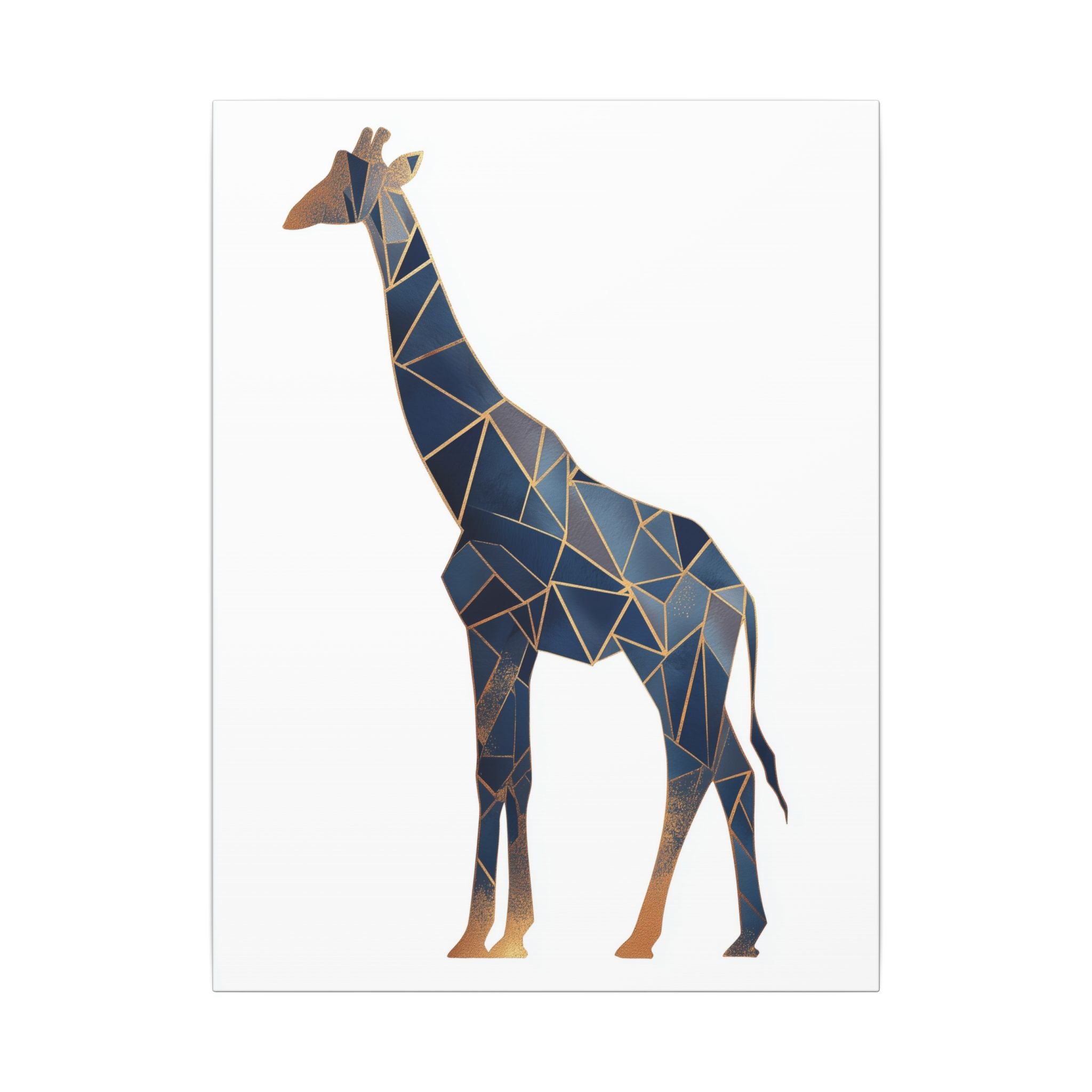 Fractured Geometry: Giraffe in Blue, Mosaic Triangulation, Modern Wildlife Art   |  Personalized & Custom Orders Available