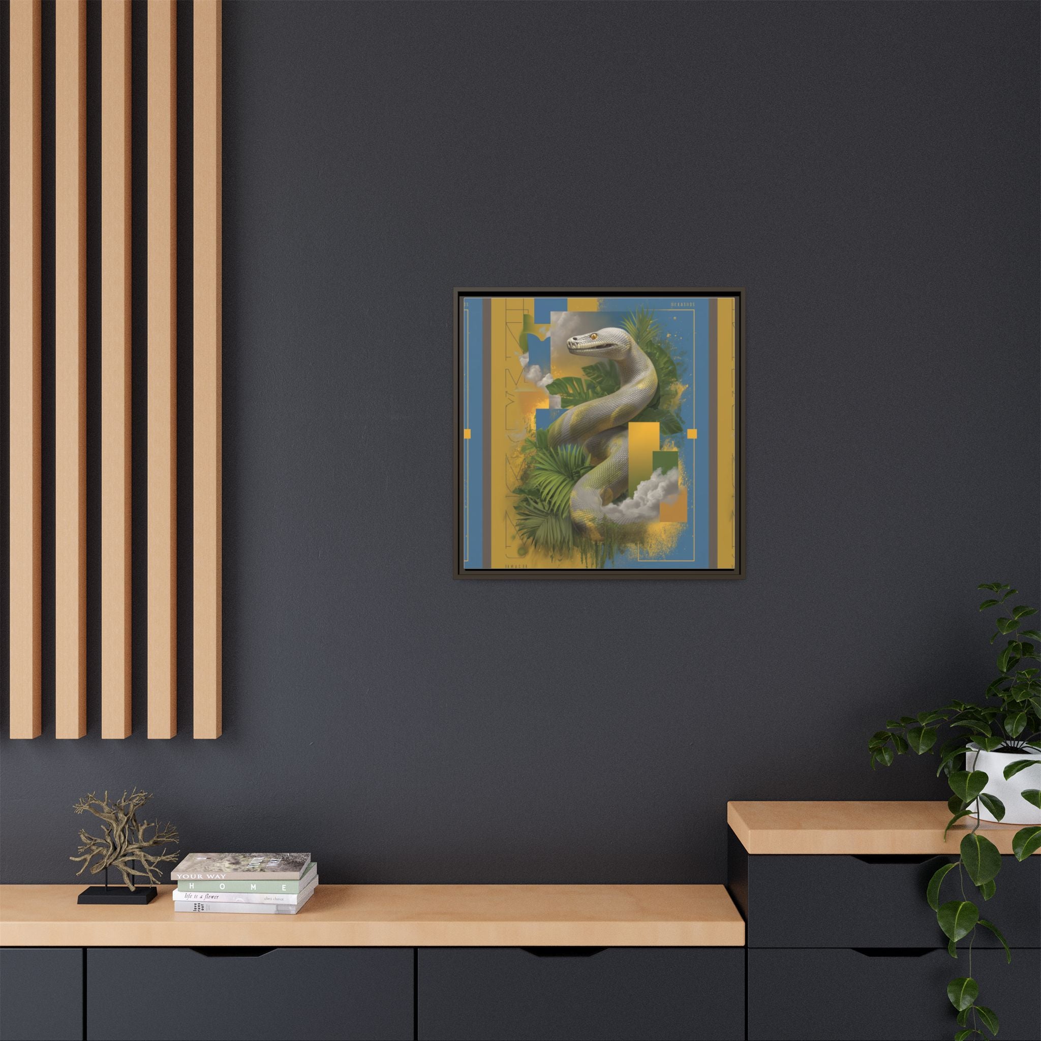 Serpent of Surreal Geometries: Tropical Hyperrealism, Digital Snake Illustration   |    Custom Orders Available