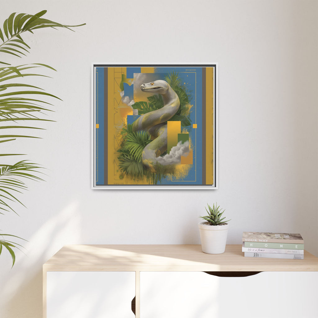 Serpent of Surreal Geometries: Tropical Hyperrealism, Digital Snake Illustration   |    Custom Orders Available